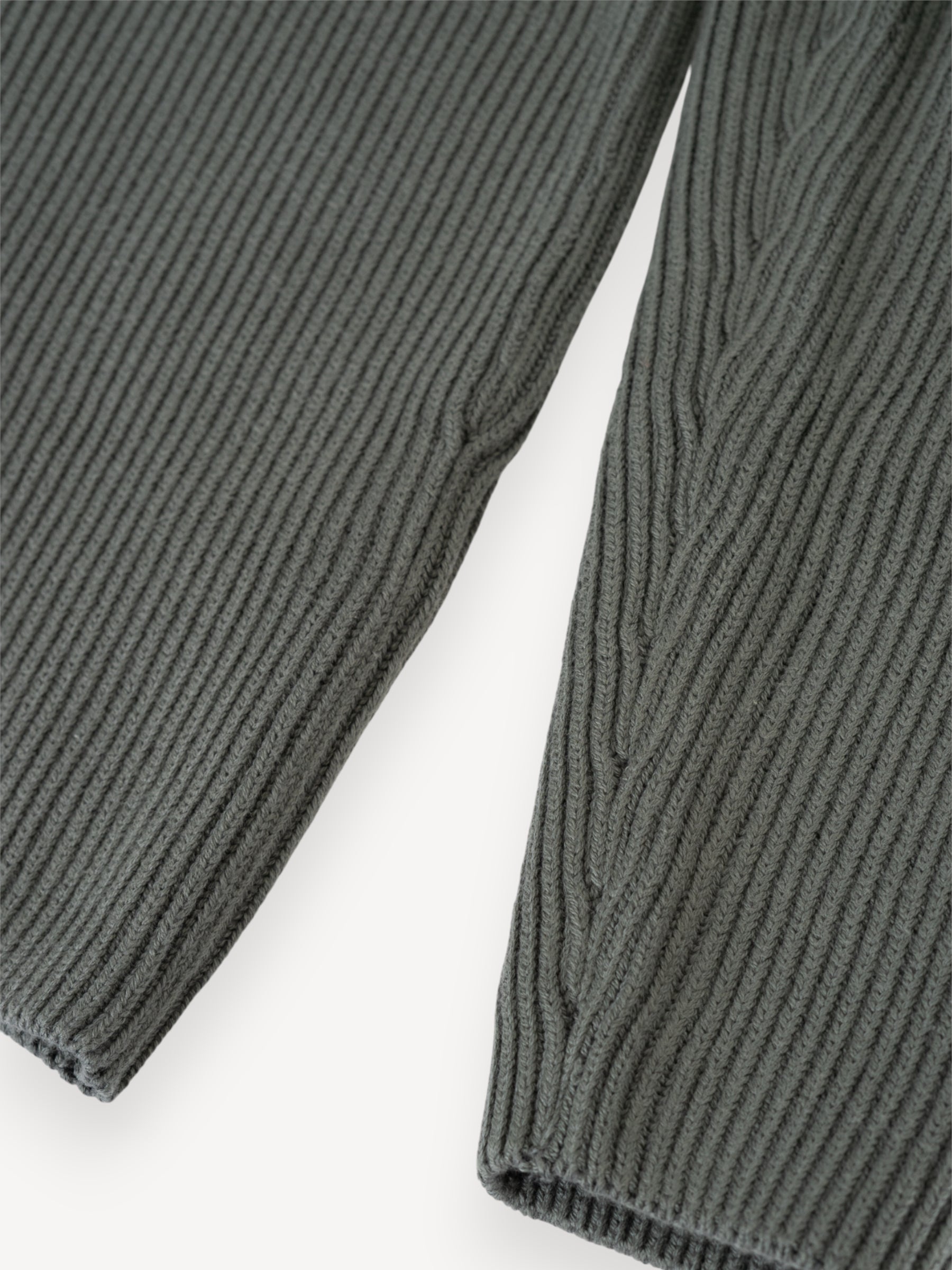 Rib Crewneck Sweater - Gunmetal