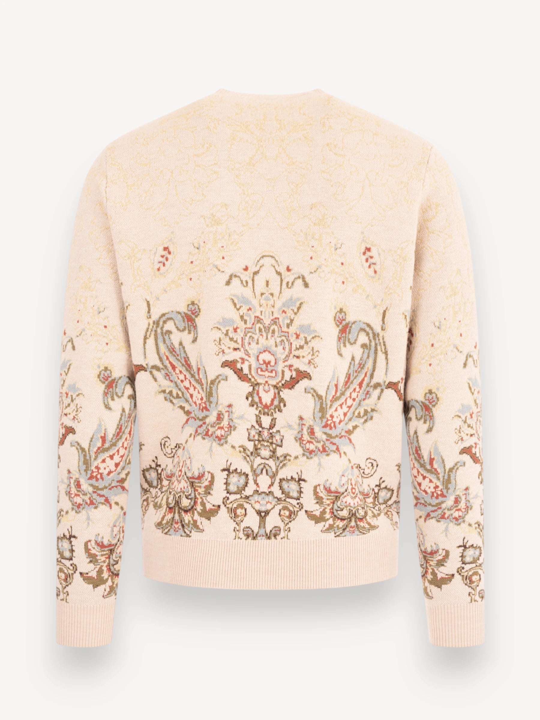 Wool Jacquard Sweater - Beige