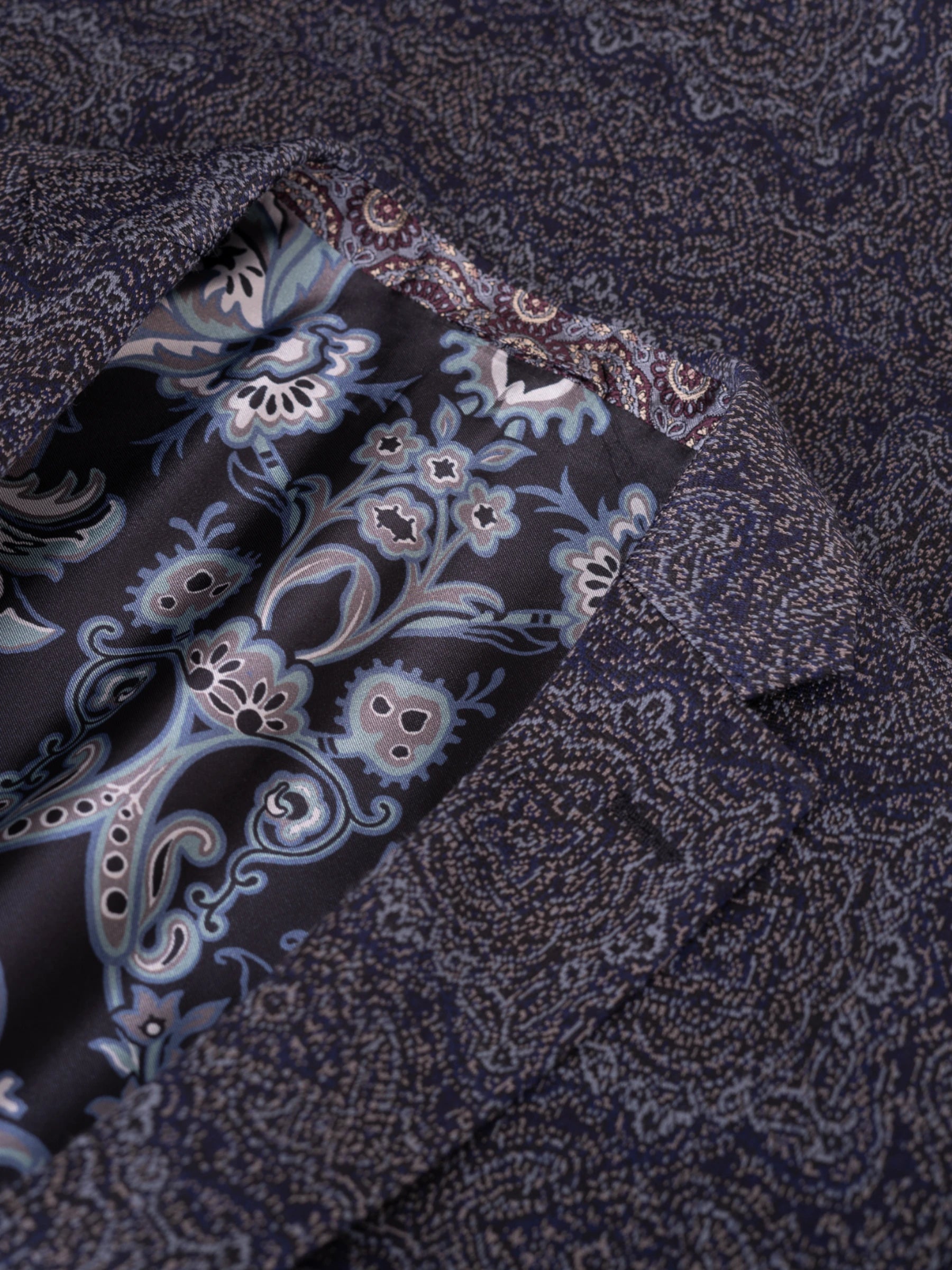 Jacquard Jersey Jacket - Donkerblauw