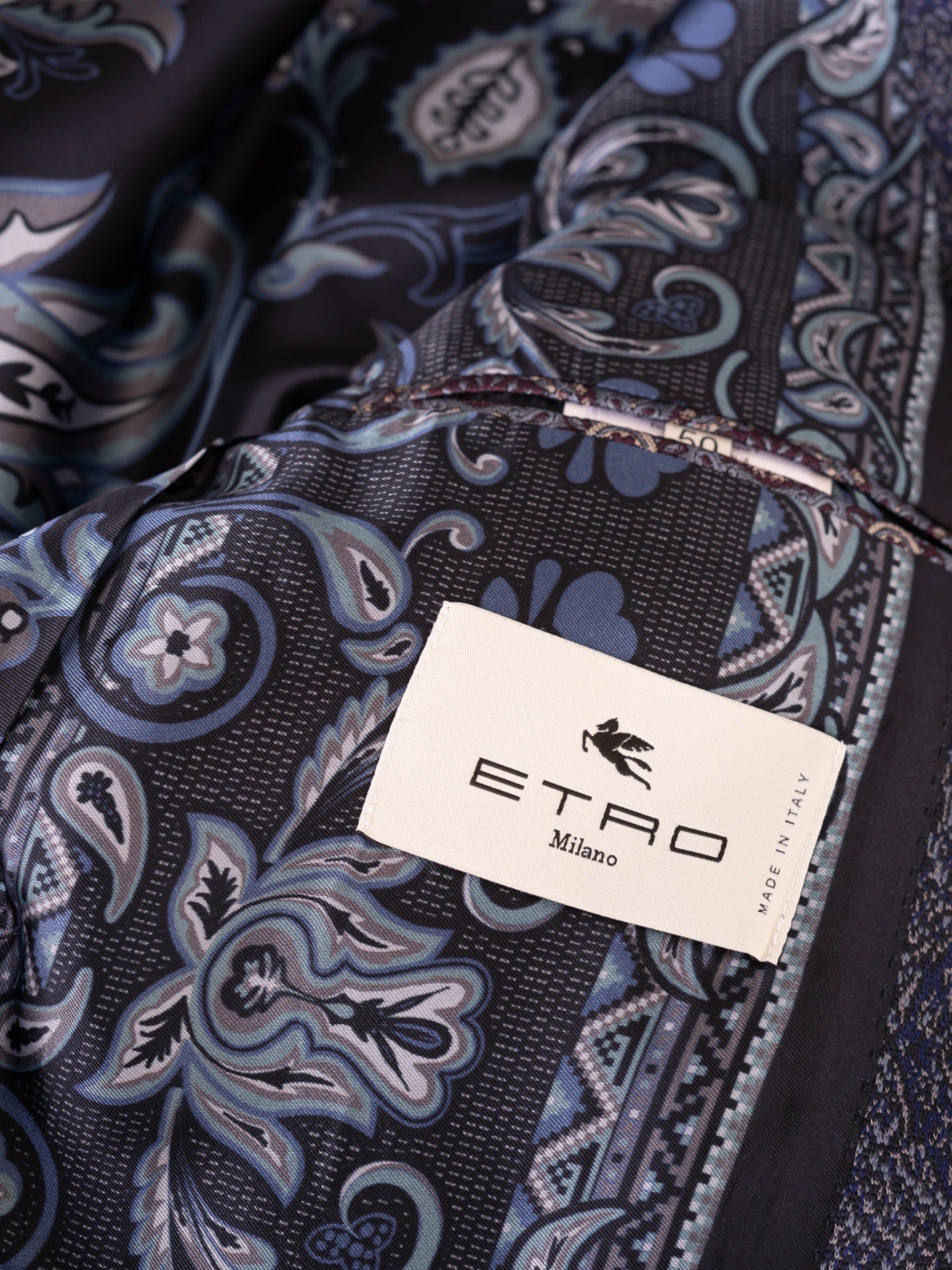 Jacquard Jersey Jacket - Donkerblauw