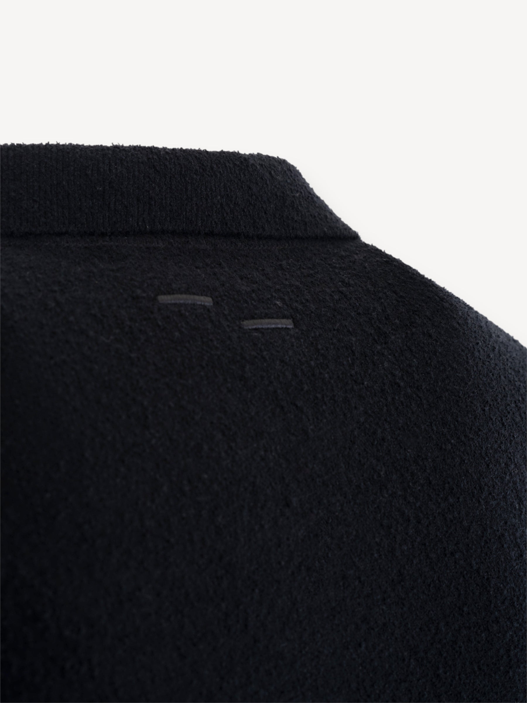 Boucle Polo Knit - Zwart