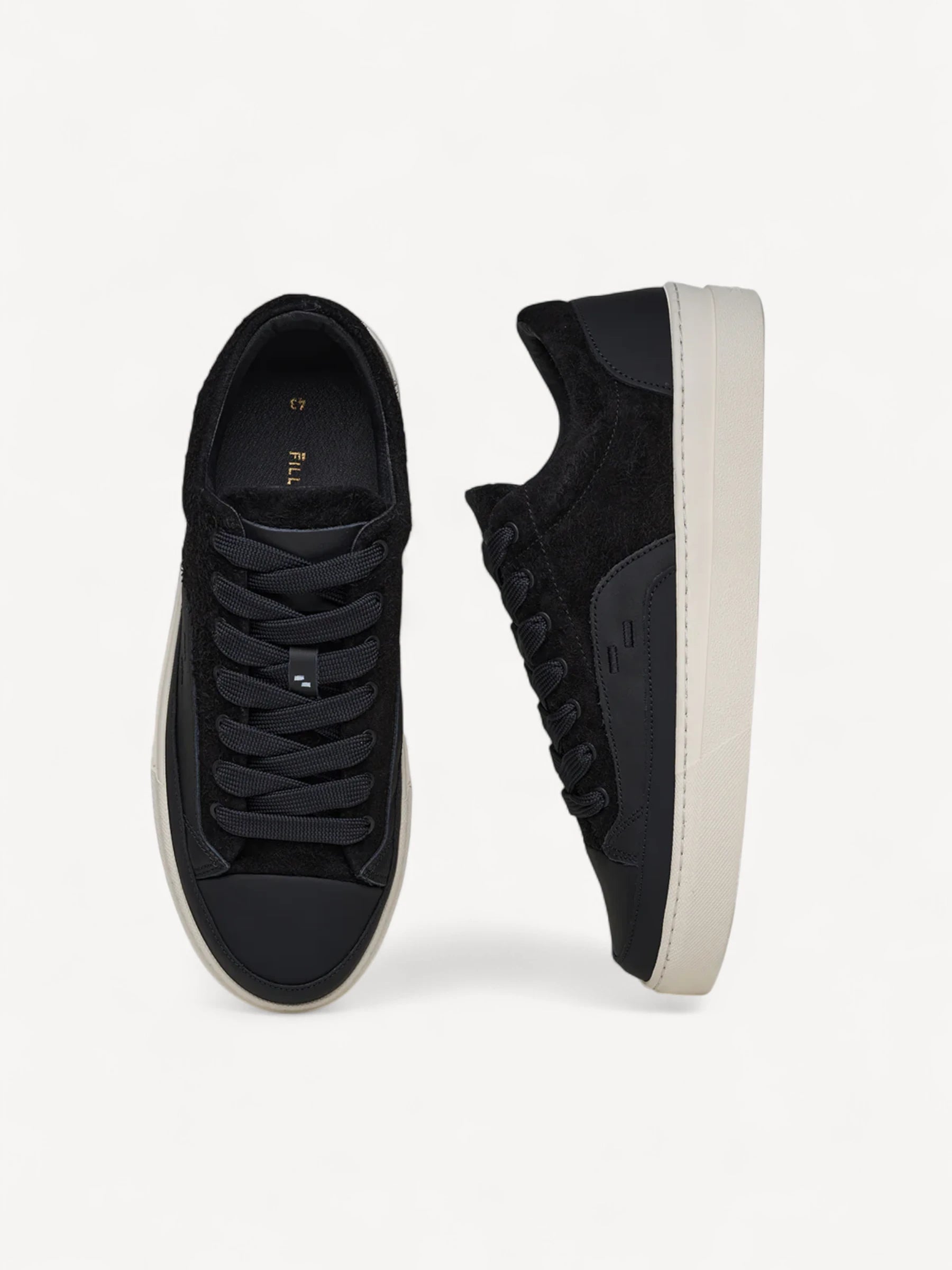 Riviera Fuzz Sneakers - Black