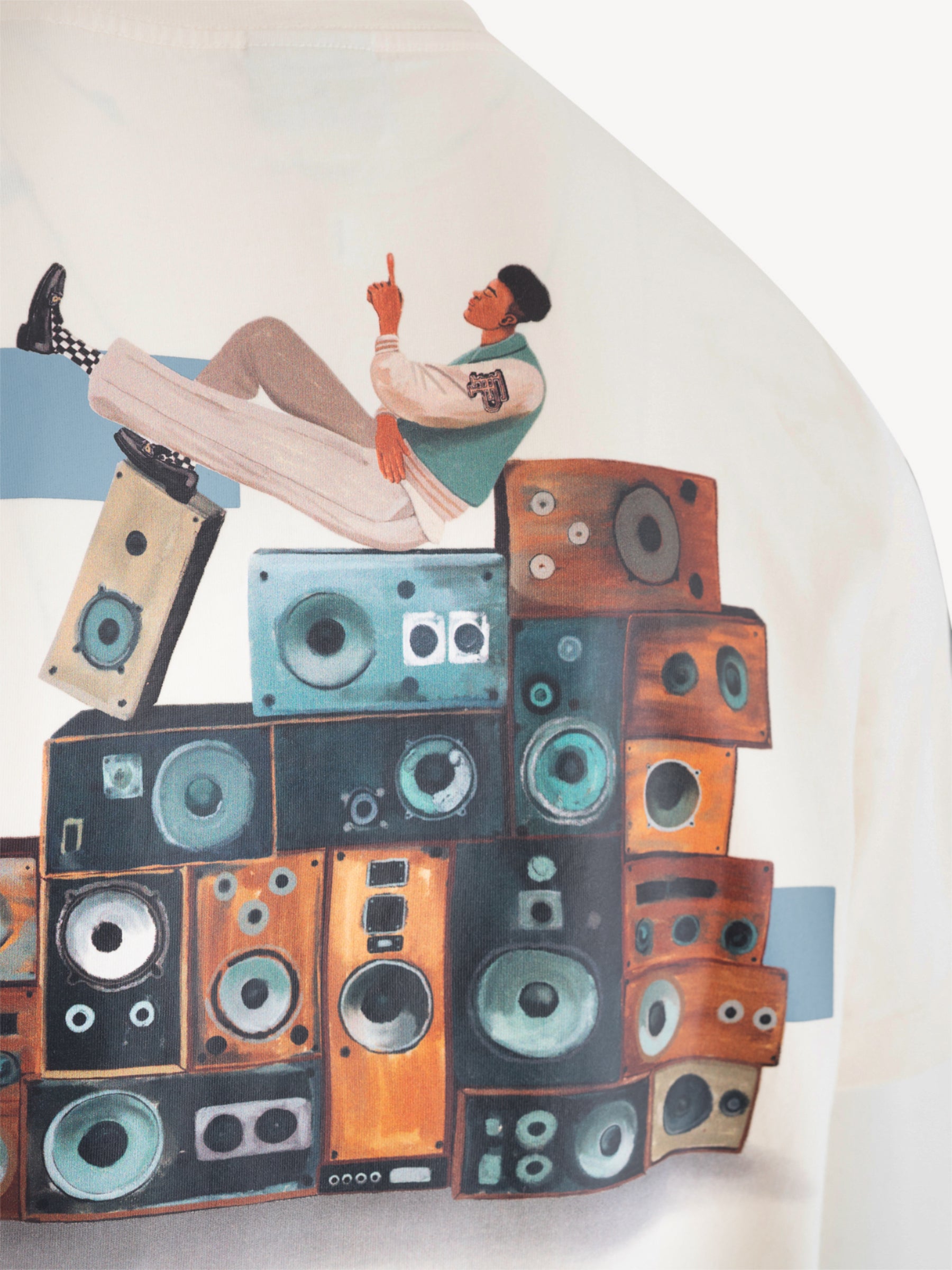 Speaker Wall T-Shirt - Antique White