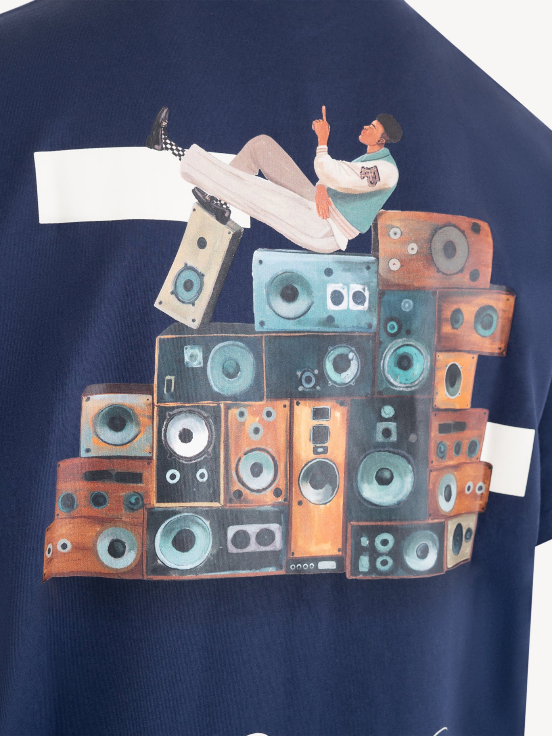 Speaker Wall T-Shirt - Navy
