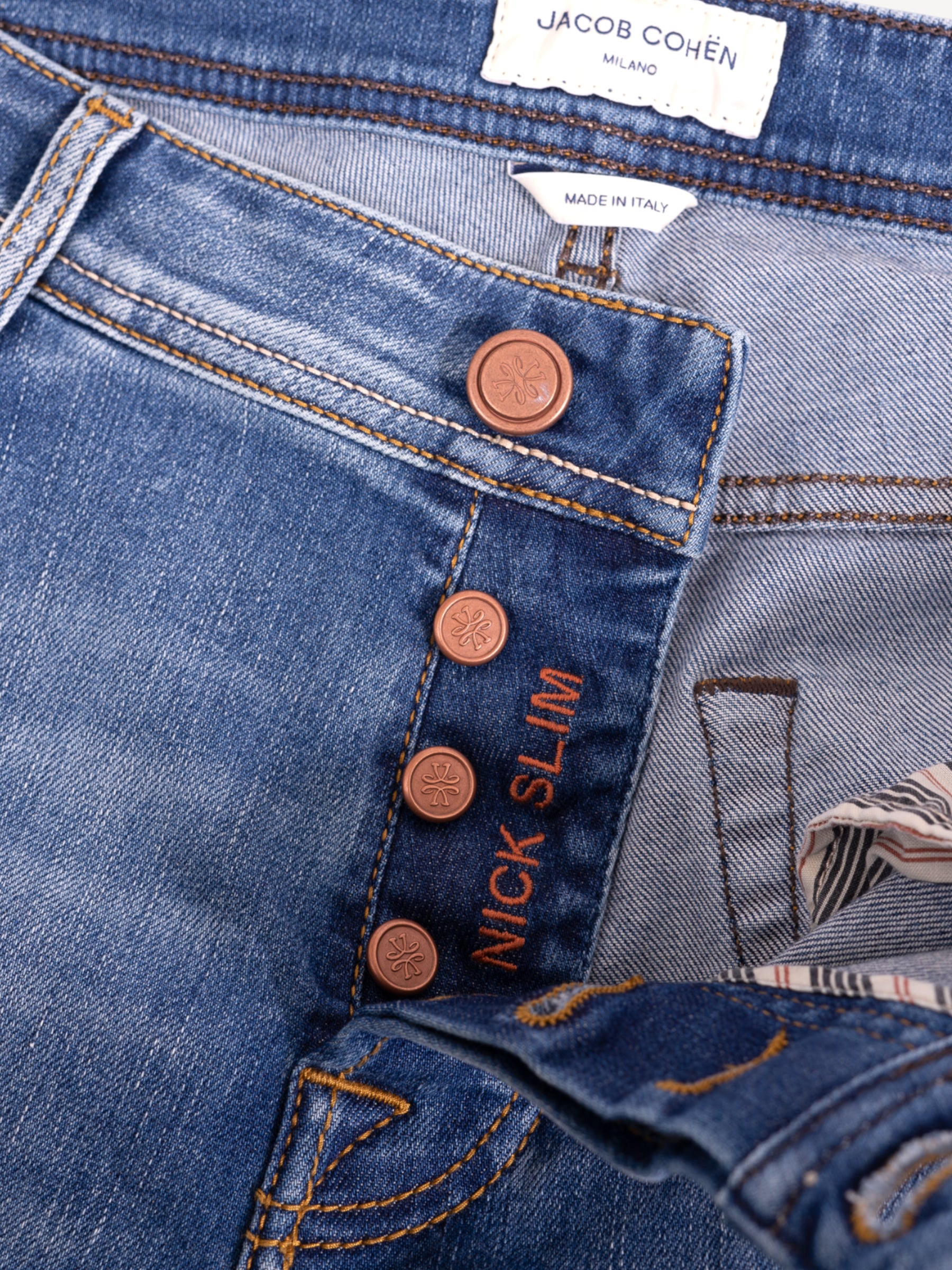 Nick Slim Jeans - Midden Blauw