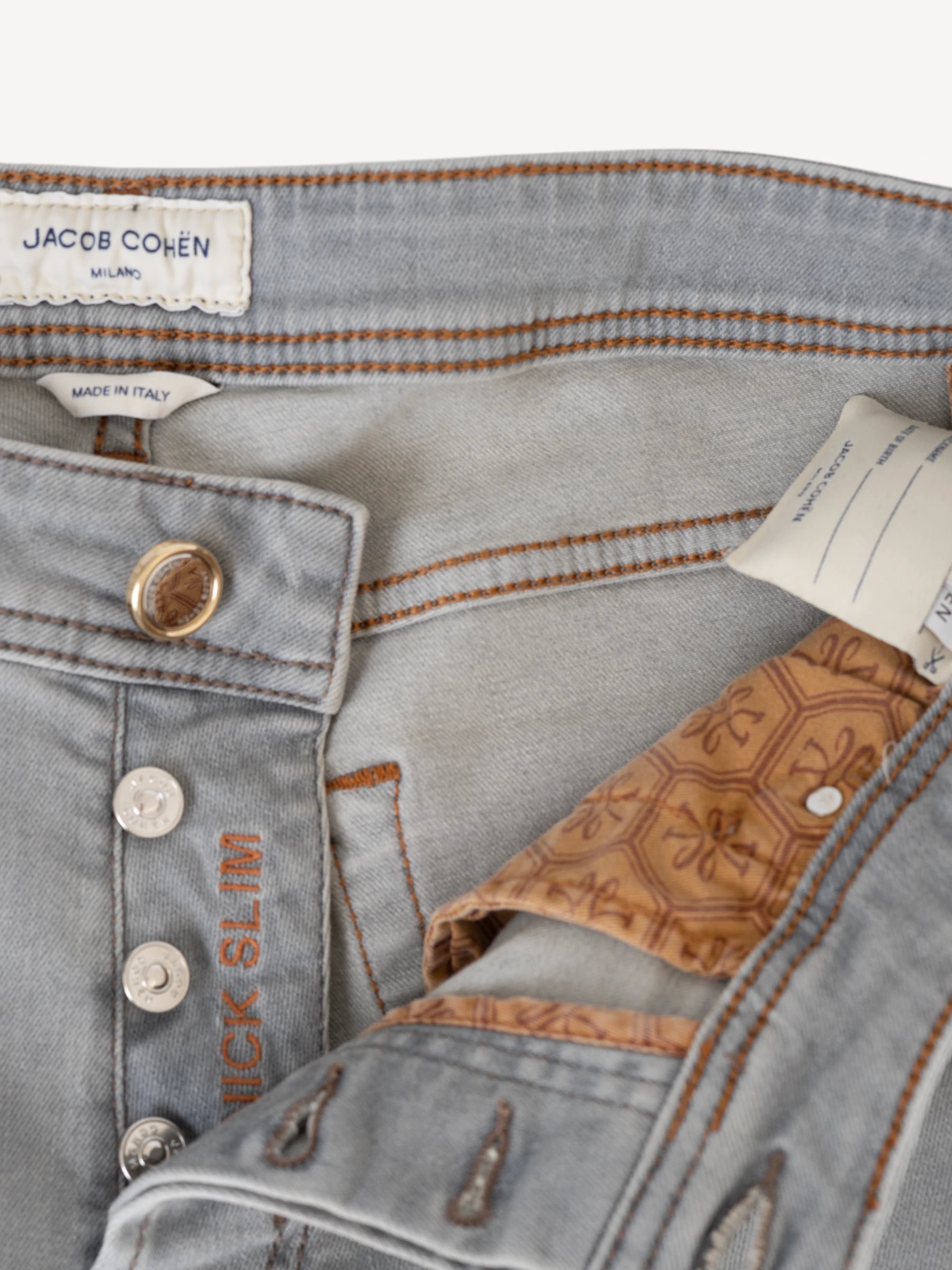 Nick Slim Jeans - Lichtgrijs