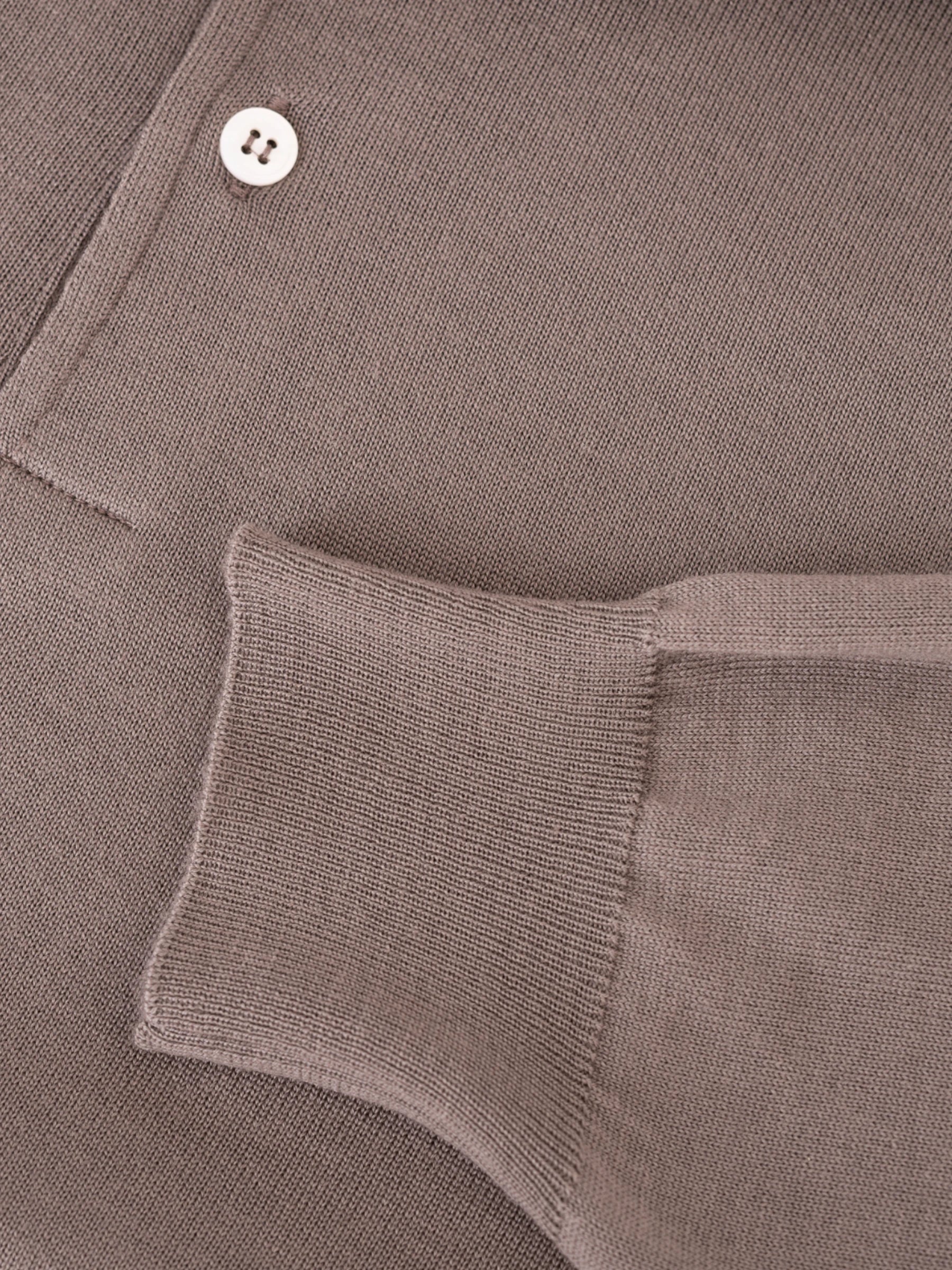 Longsleeve Polo - Taupe