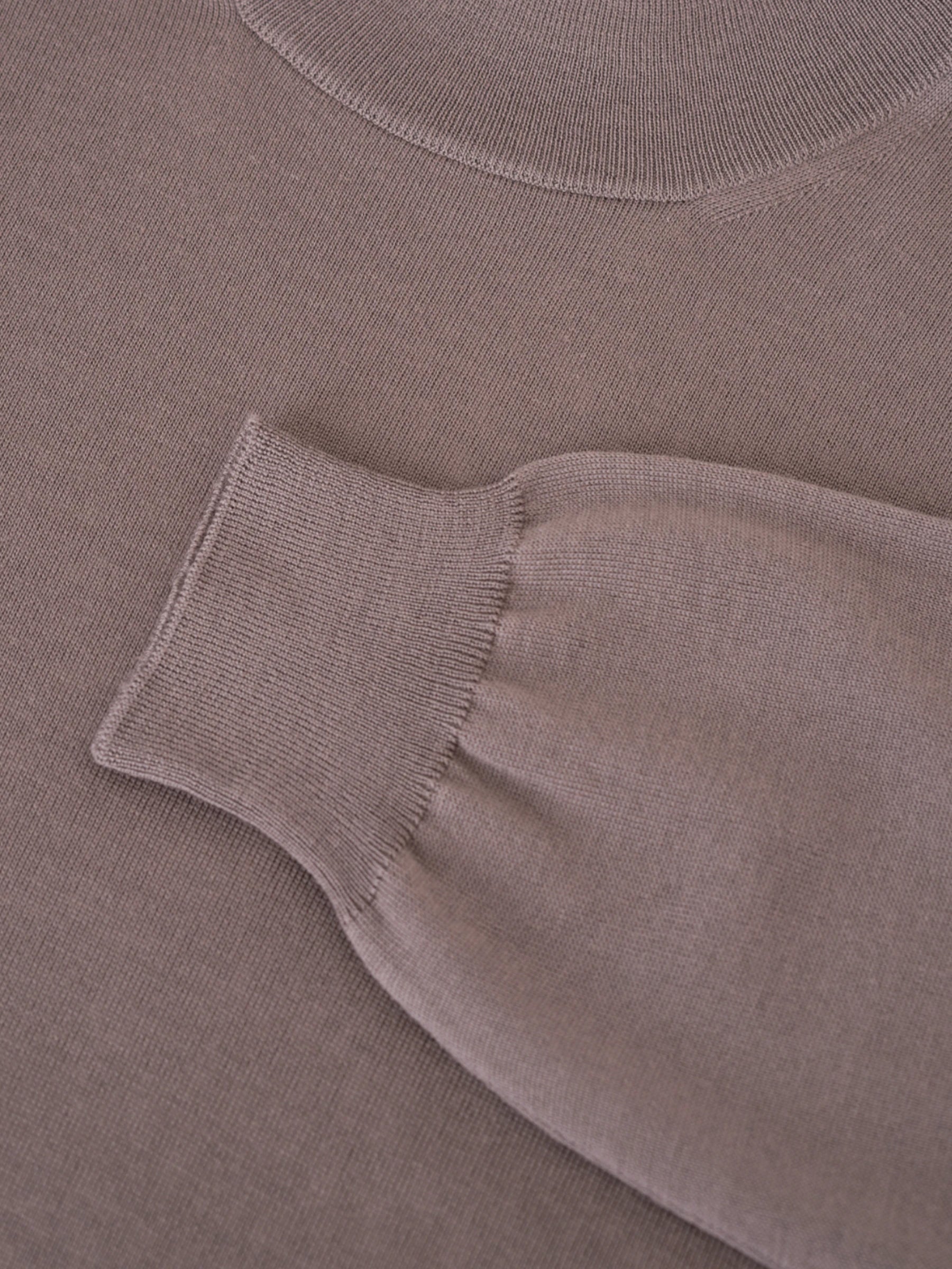 Mockneck Pullover - Taupe