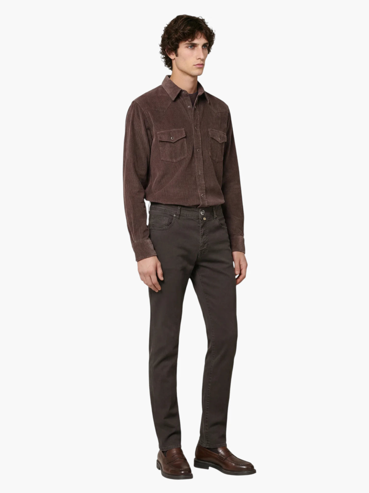 Bard 5 Pocket Slim-Fit Broek JUM QE004 036 S4216 TN - Donkerbruin