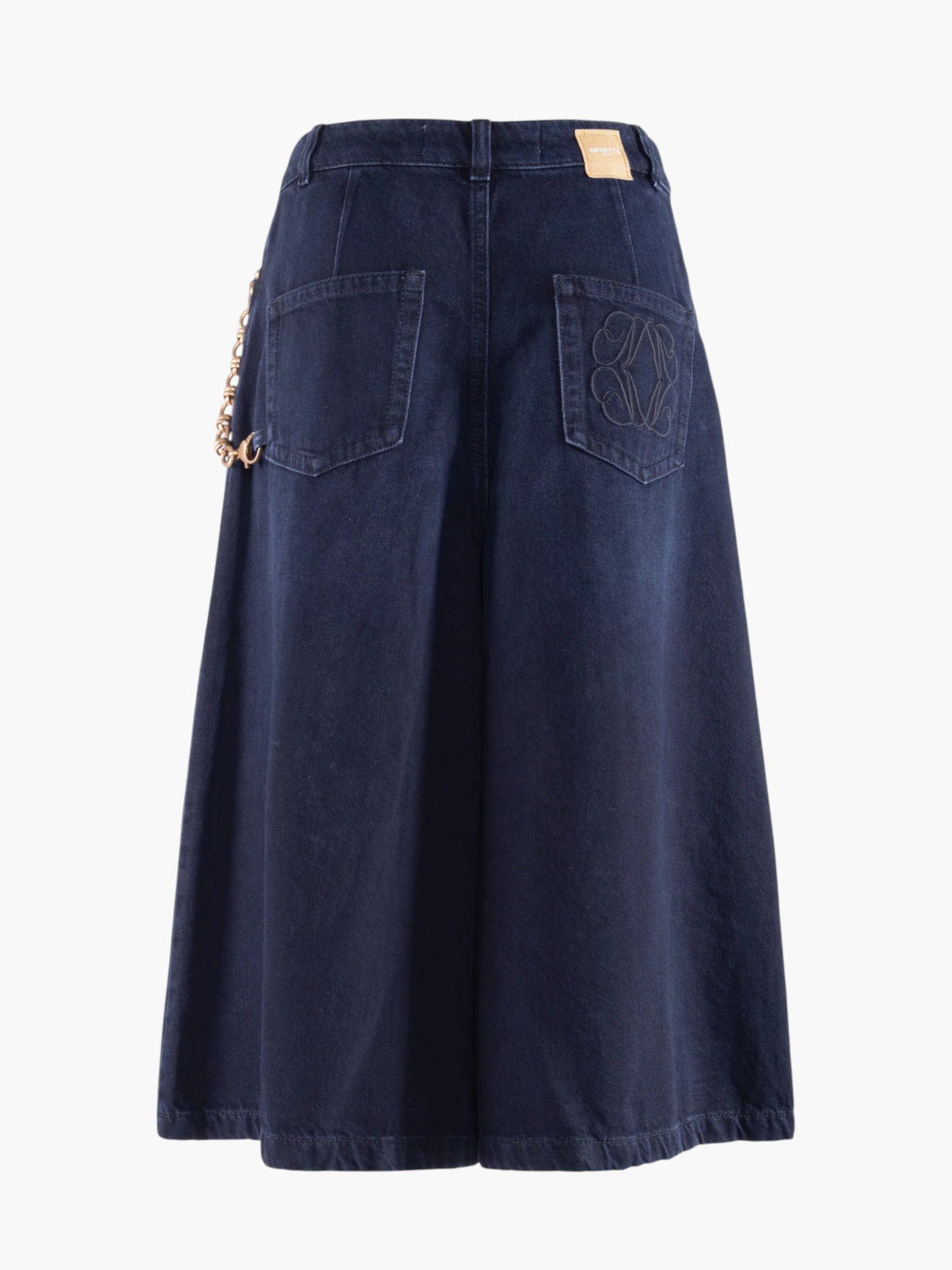 Nenette Cropped Jeans - Blue / Black