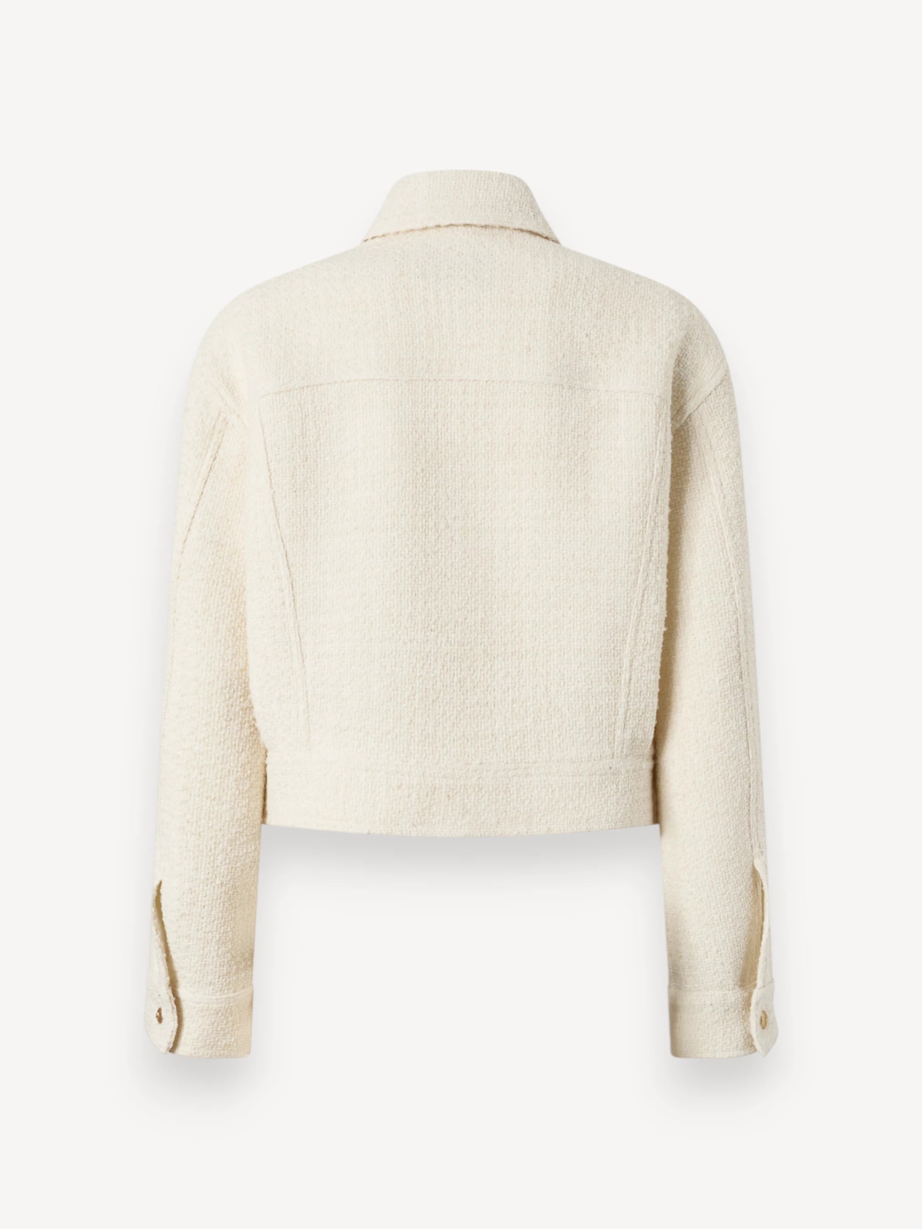 Bouclé Trucker Jacket - Wit