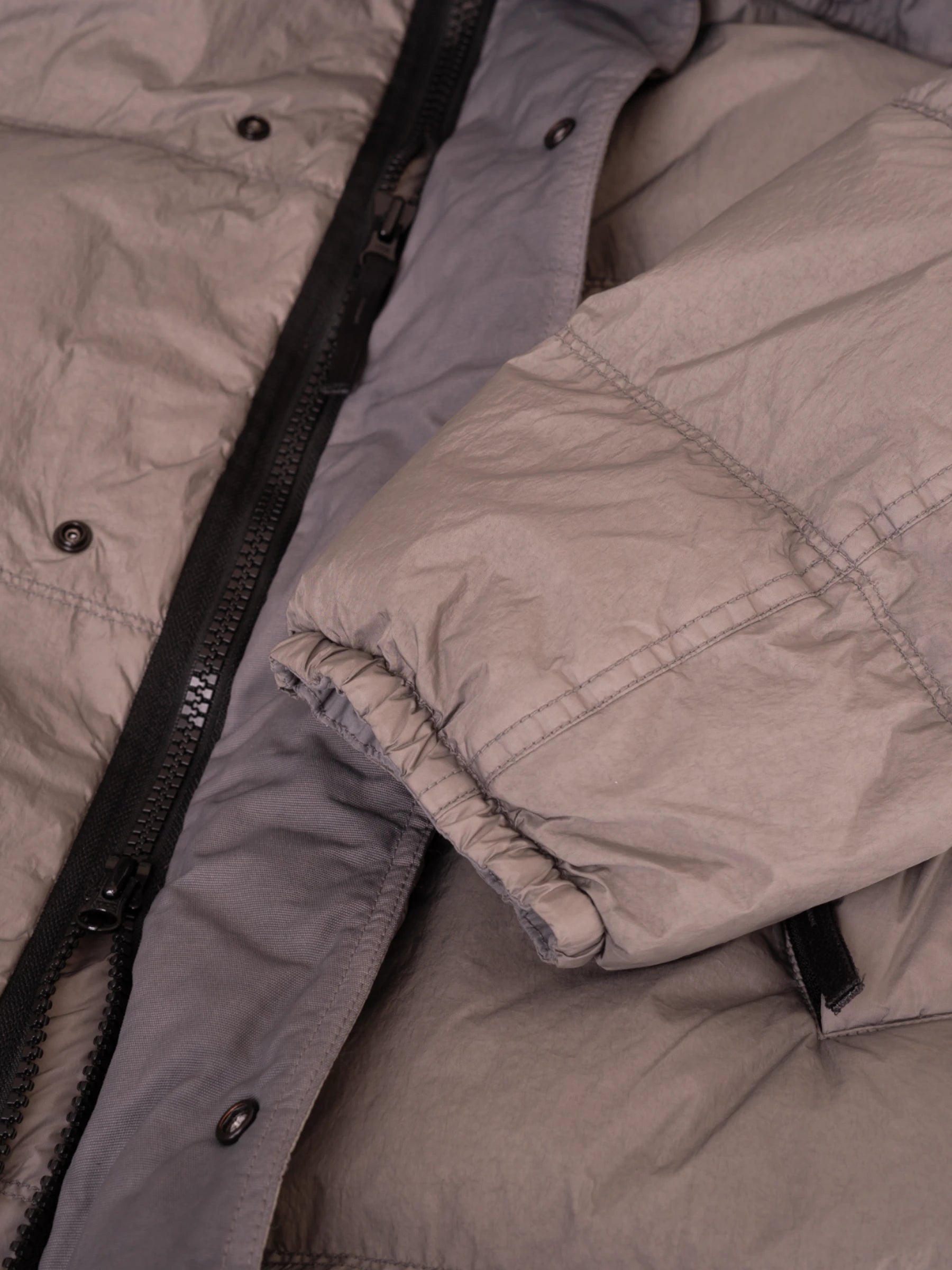 Crinkle Reps Down Jacket - Cement
