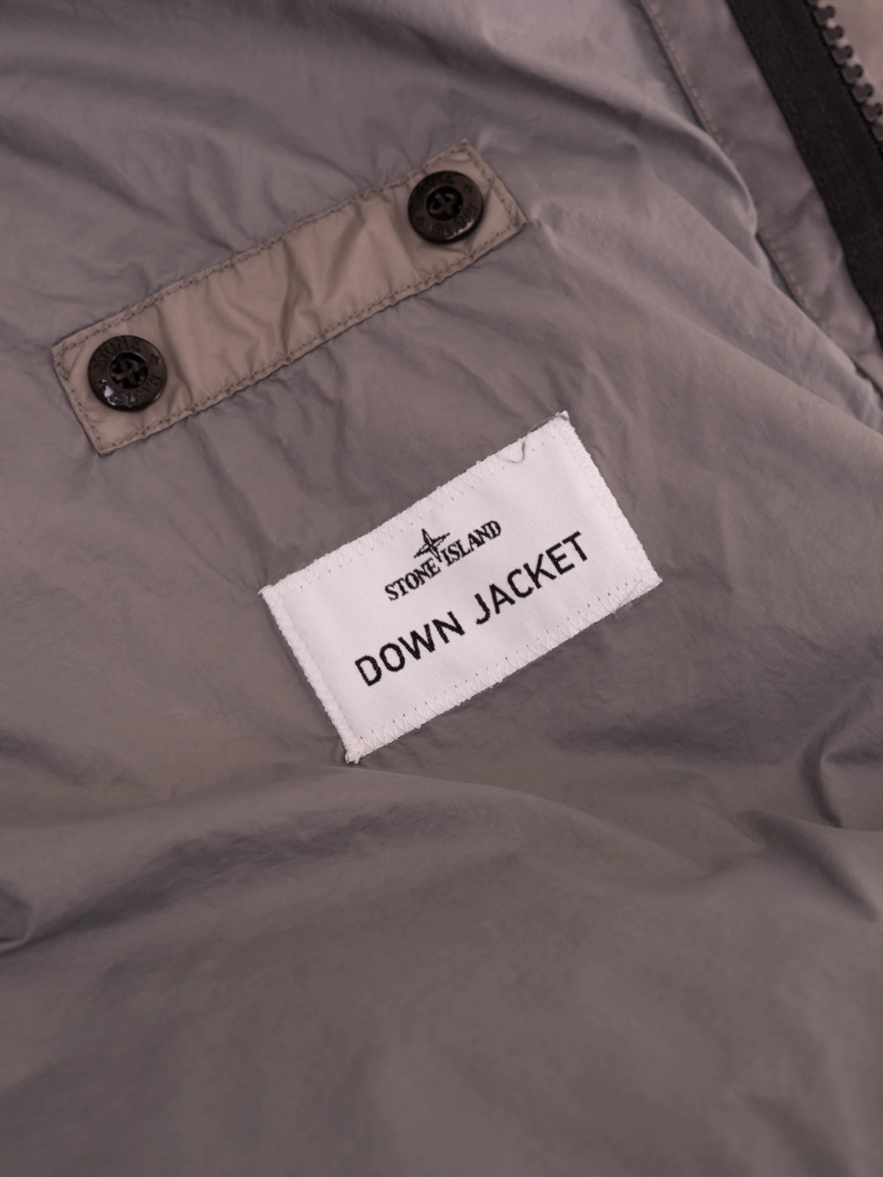 Crinkle Reps Down Jacket - Cement