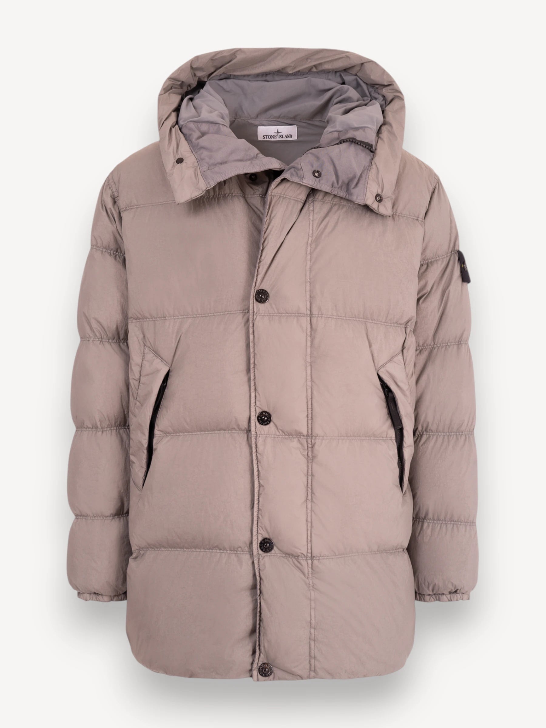Crinkle Reps Down Jacket - Cement