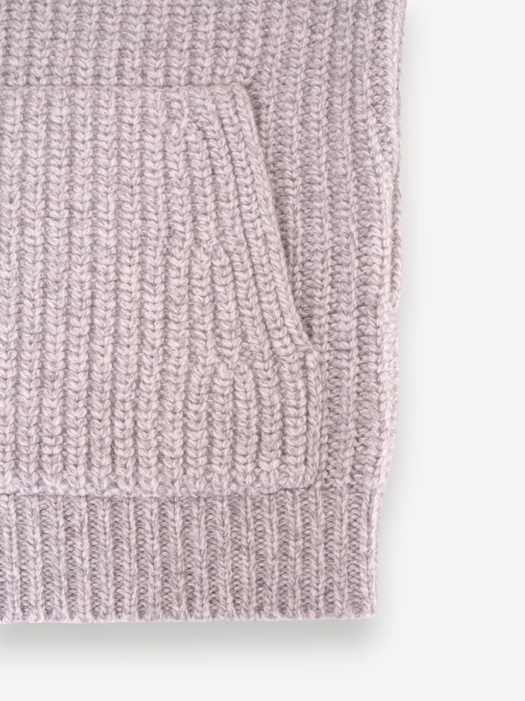 Fisherman's Rib Cardigan - Lichtgrijs