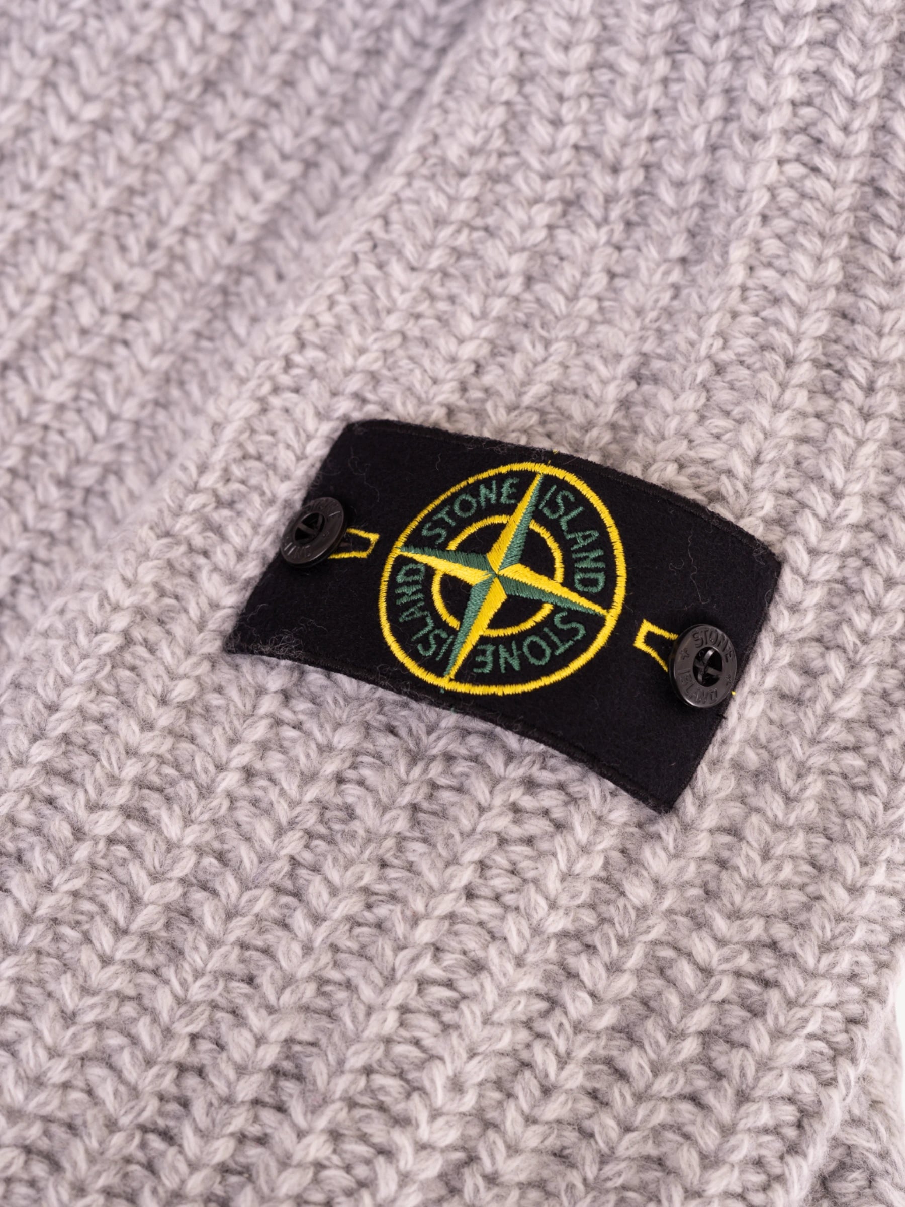 Fisherman's Rib Cardigan - Lichtgrijs