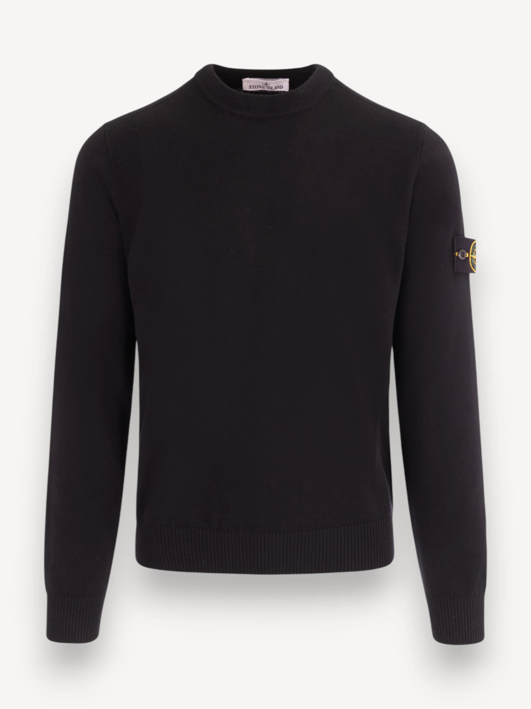 Stretch Wool Crewneck - Zwart