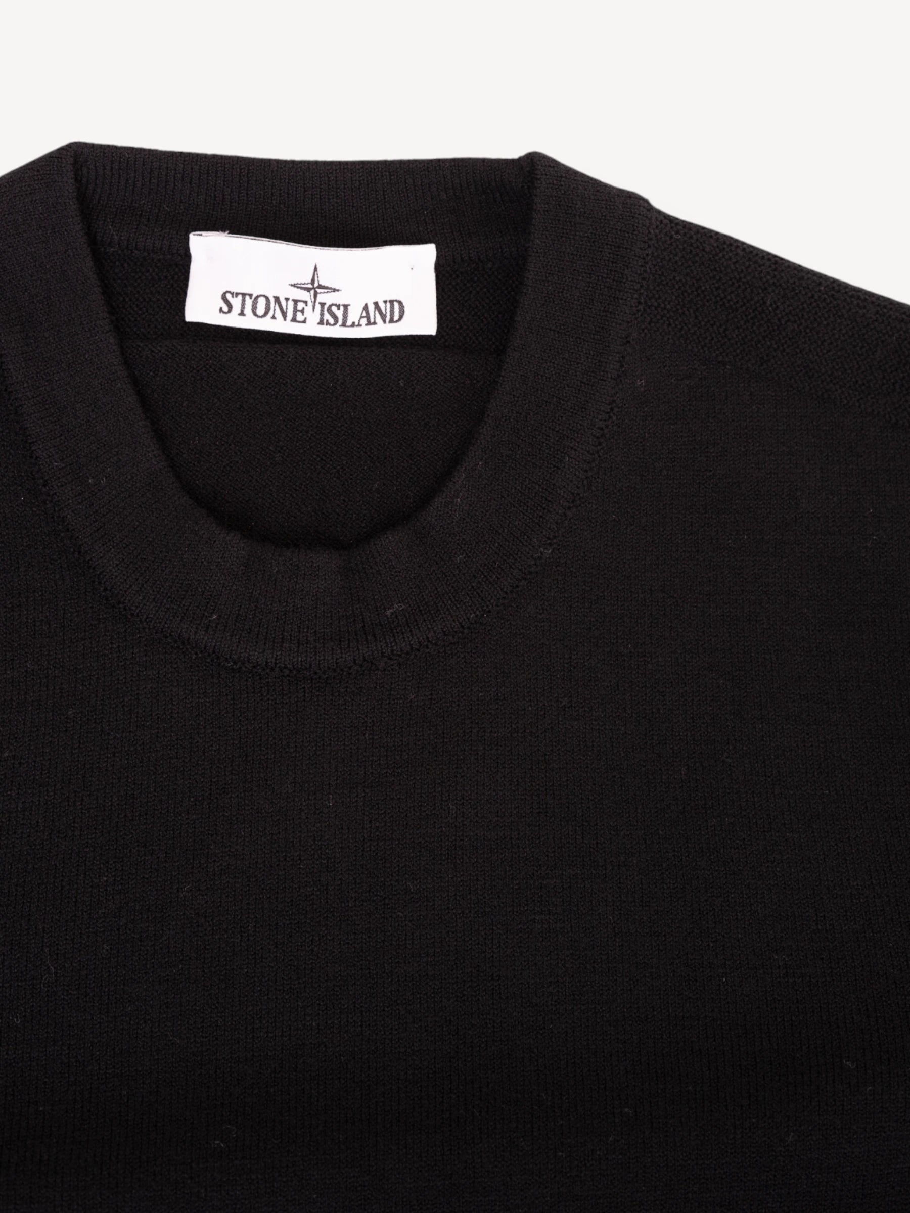 Stretch Wool Crewneck - Zwart