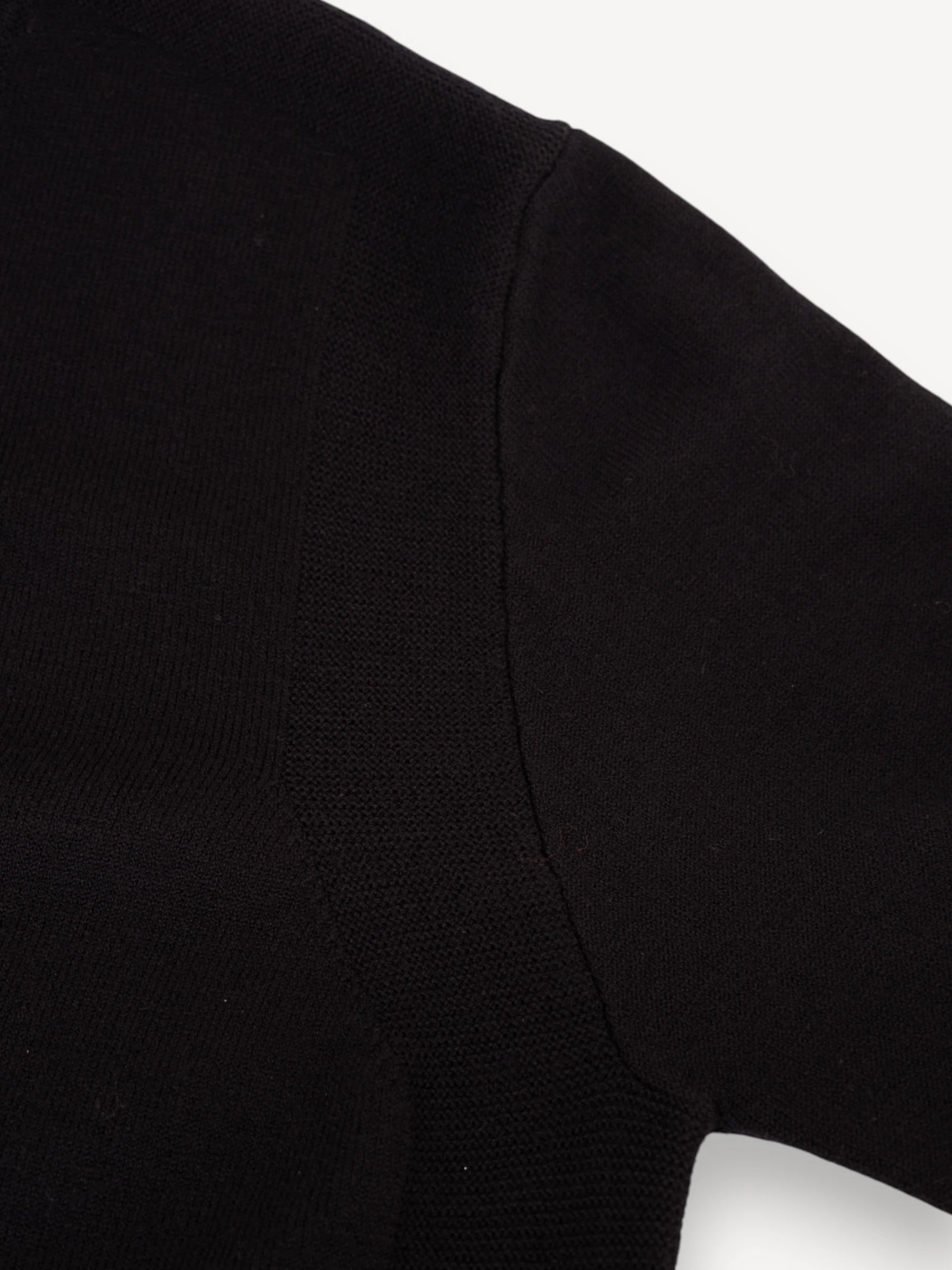 Stretch Wool Crewneck - Zwart
