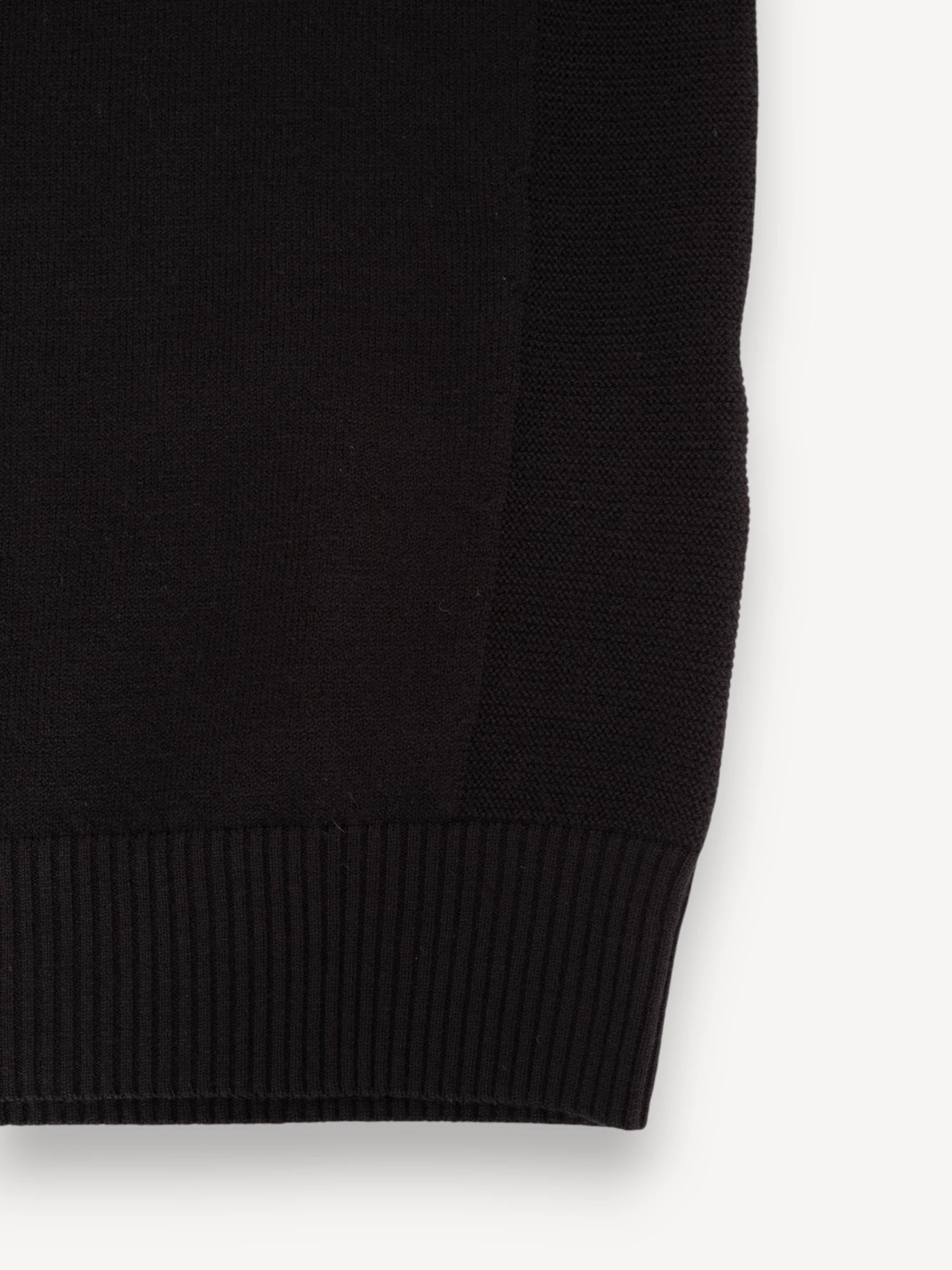Stretch Wool Crewneck - Zwart