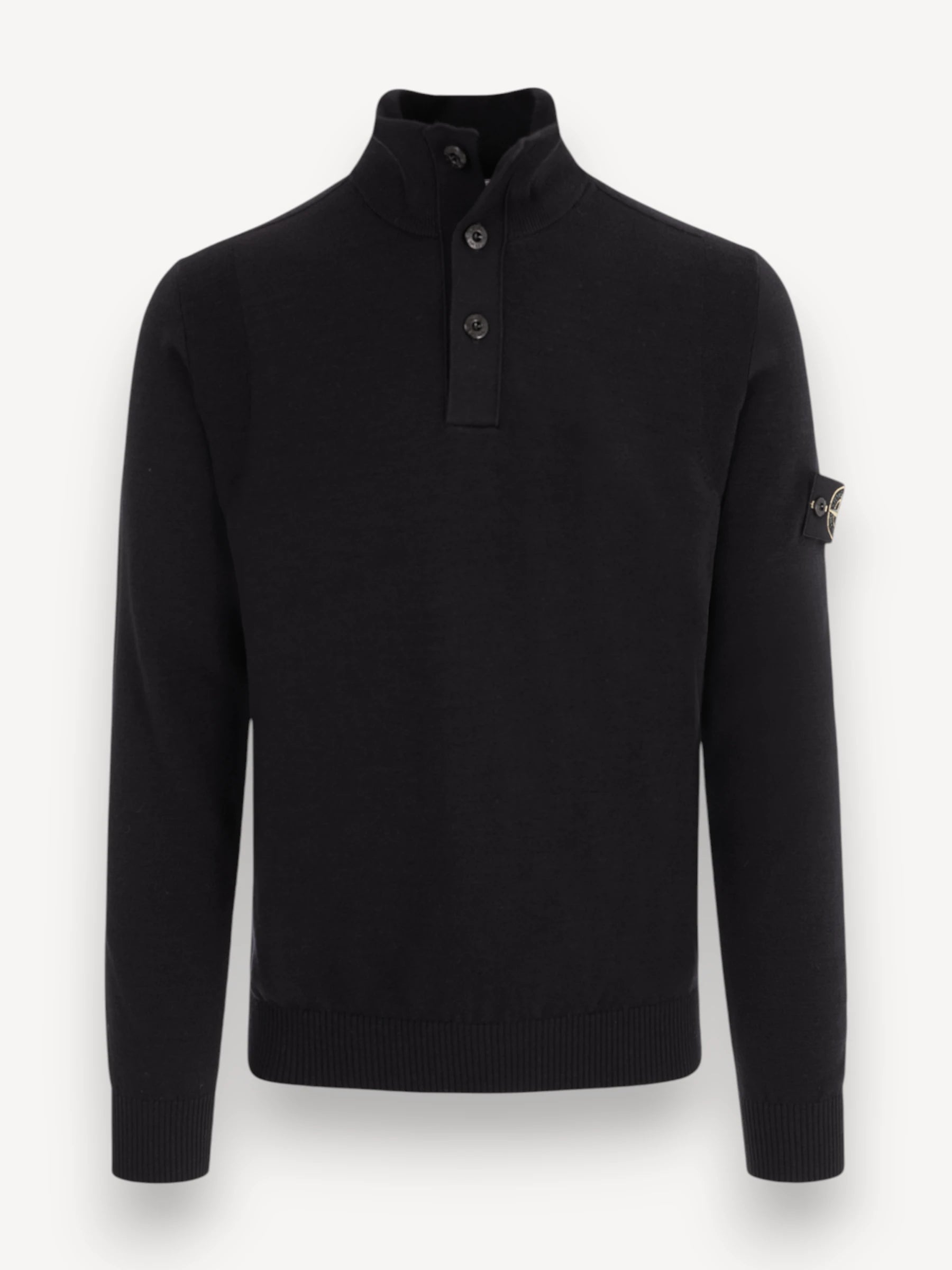 Stretch Wool Jumper - Zwart