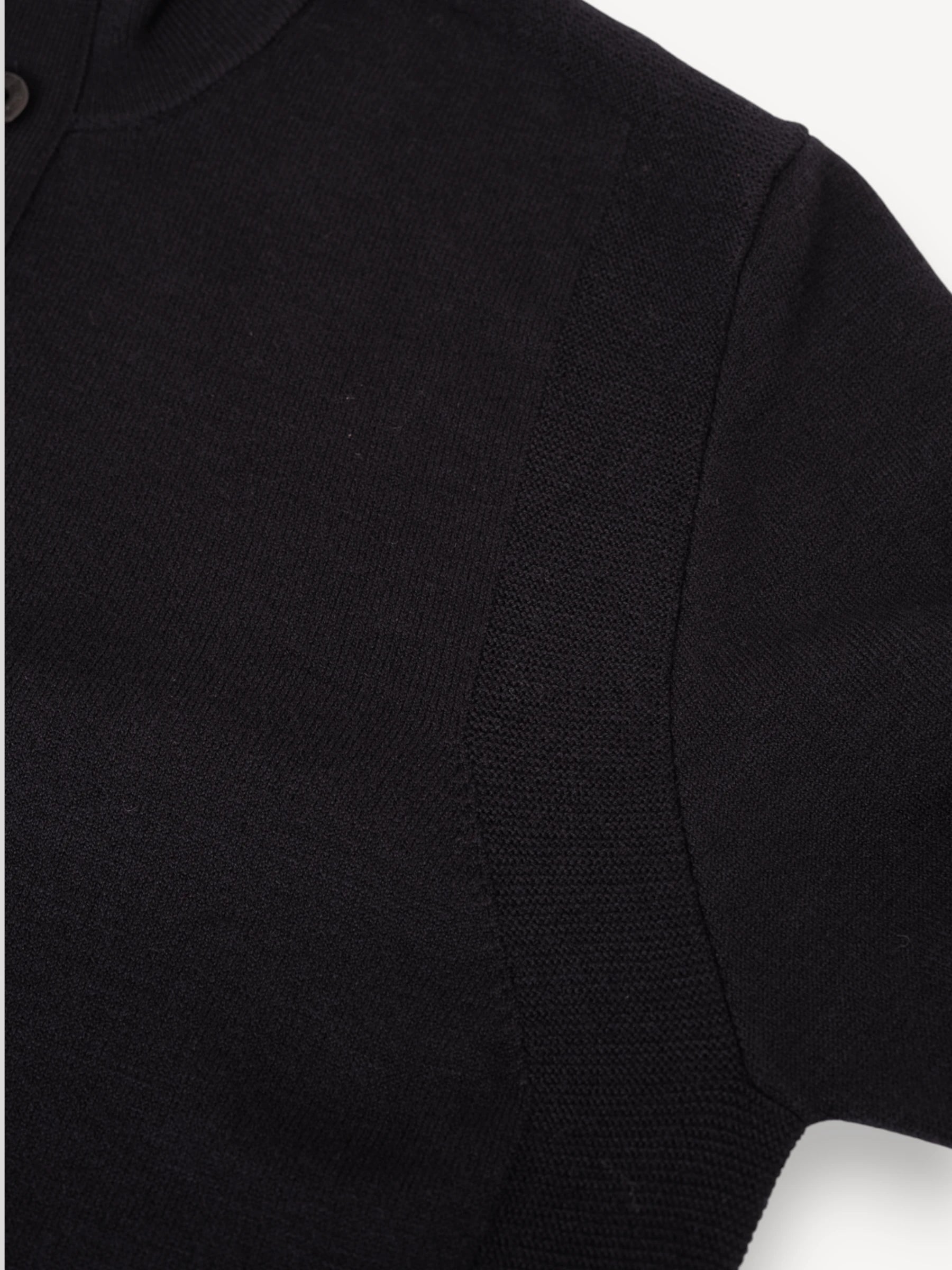 Stretch Wool Jumper - Zwart
