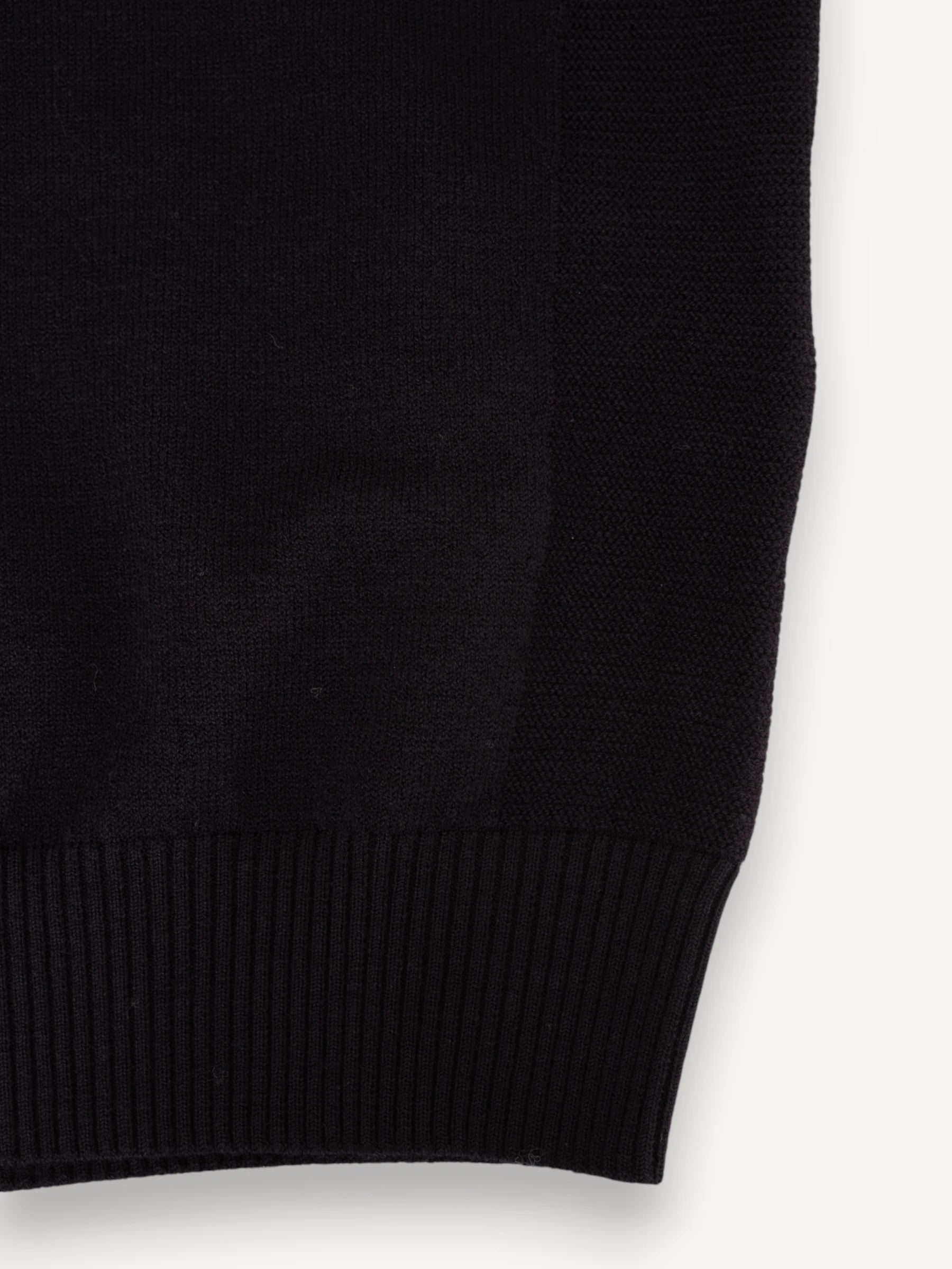 Stretch Wool Jumper - Zwart