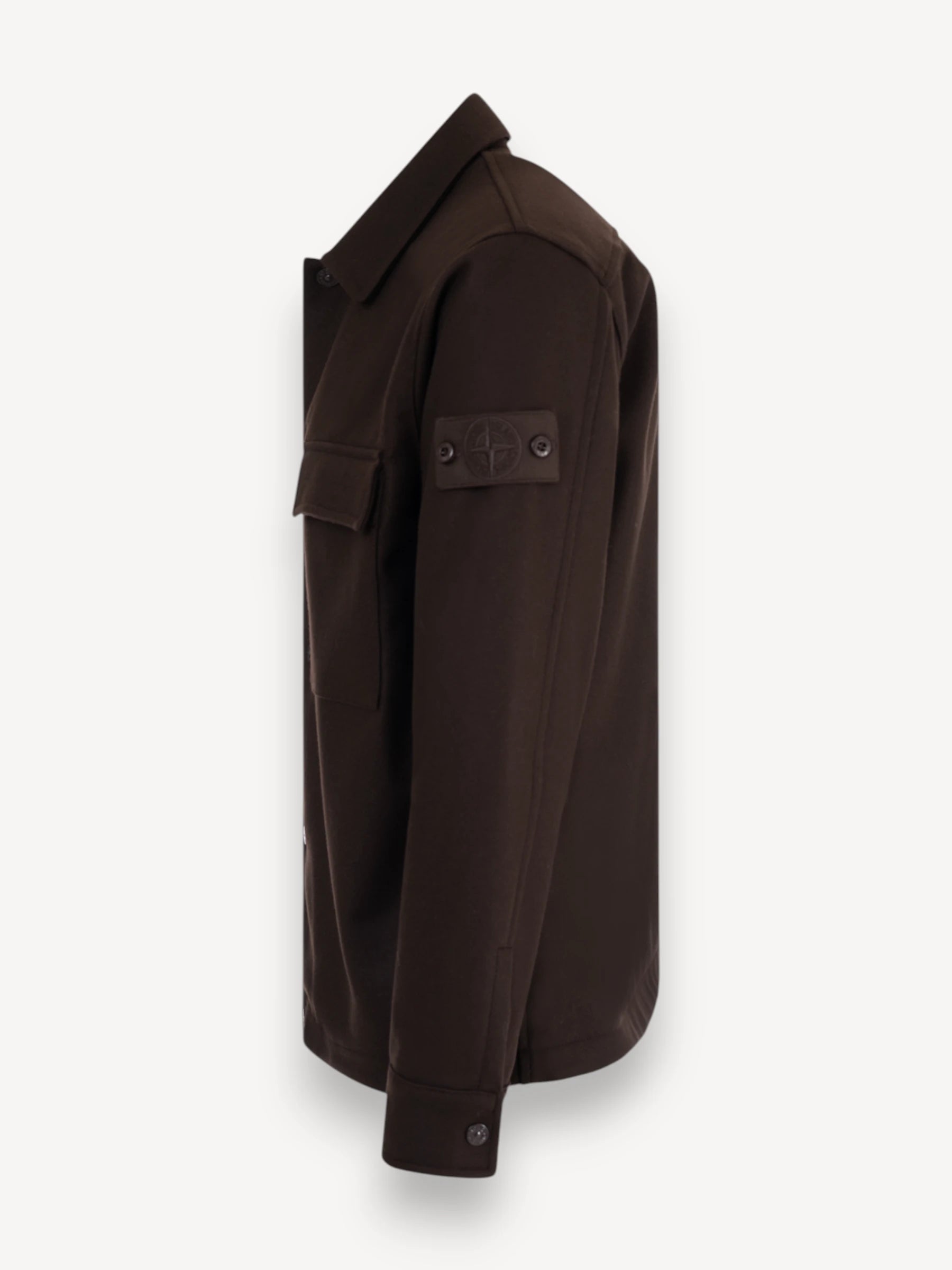 Wollen Overshirt - Donkerbruin