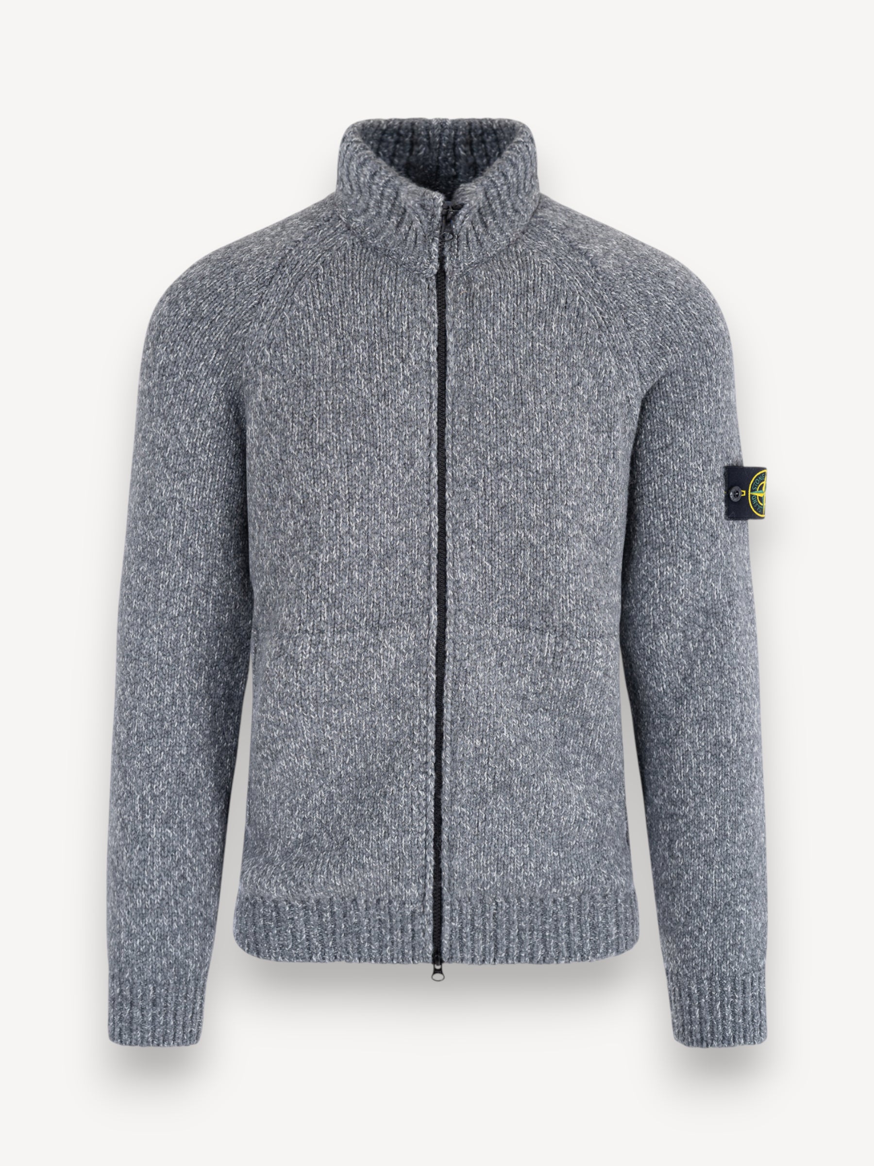 Mouliné Cardigan - Grijs