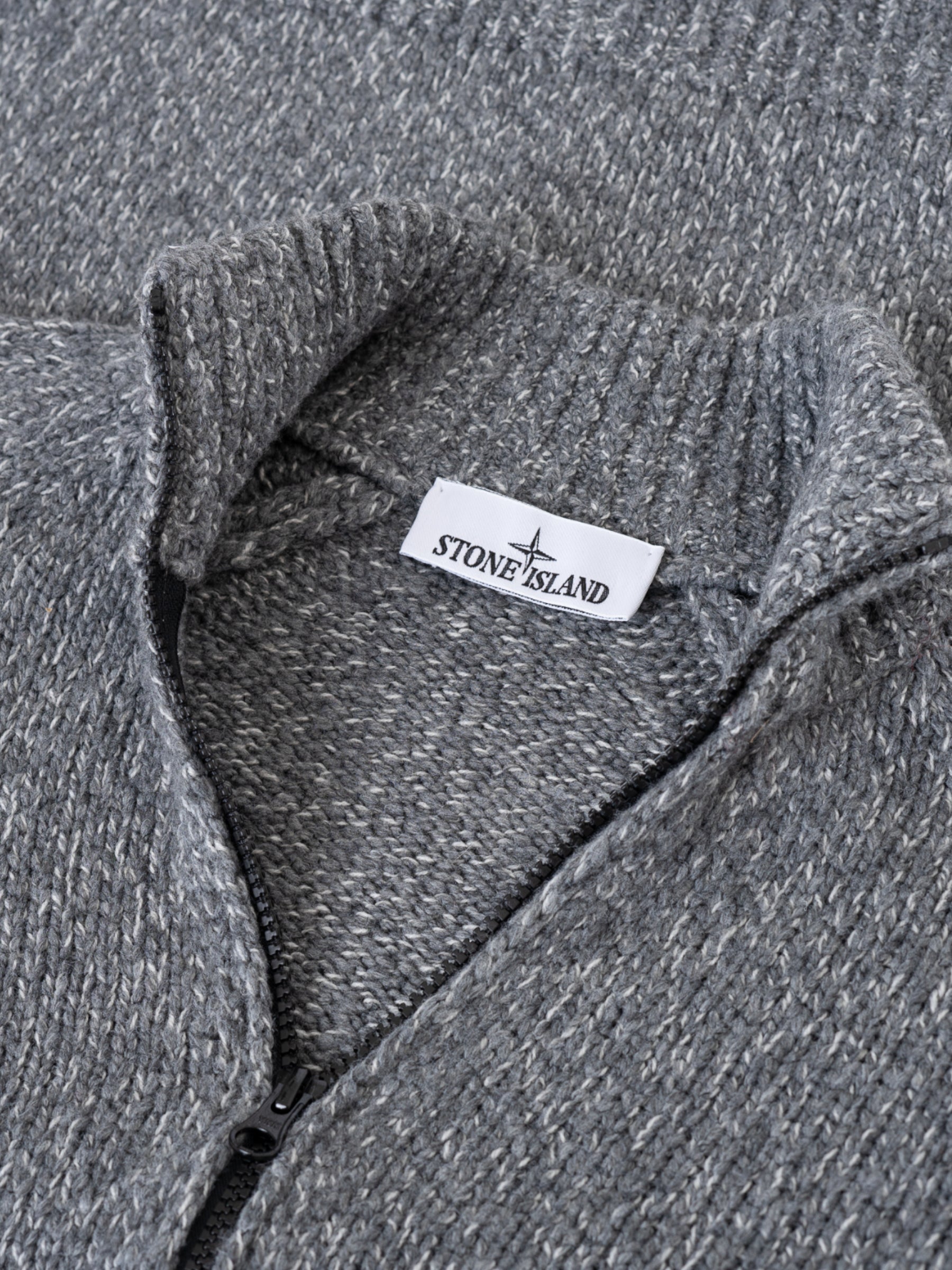 Mouliné Cardigan - Grijs