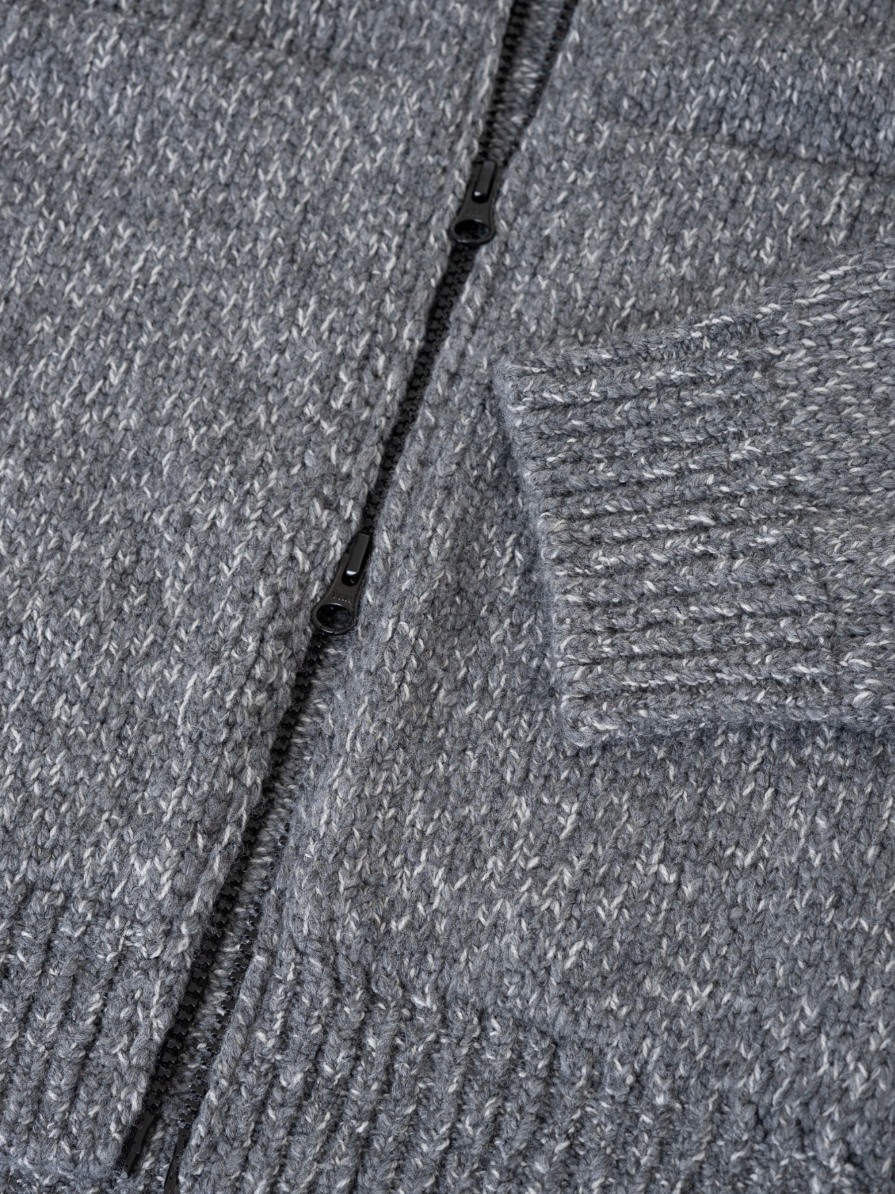 Mouliné Cardigan - Grijs