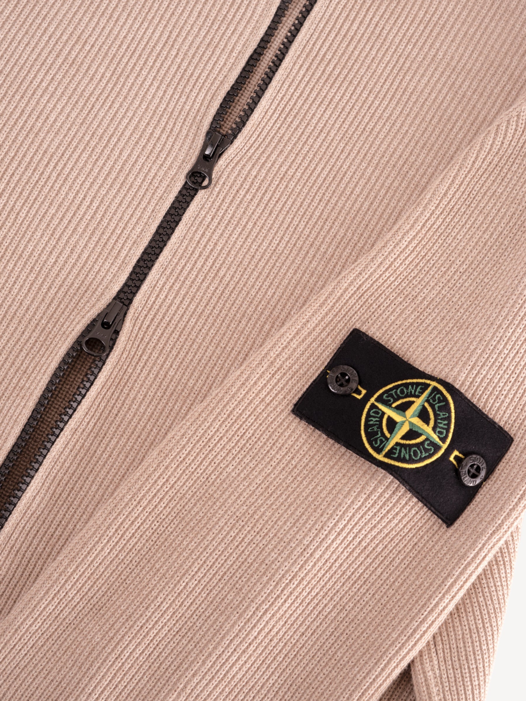 Cotton Knit Cardigan - Beige