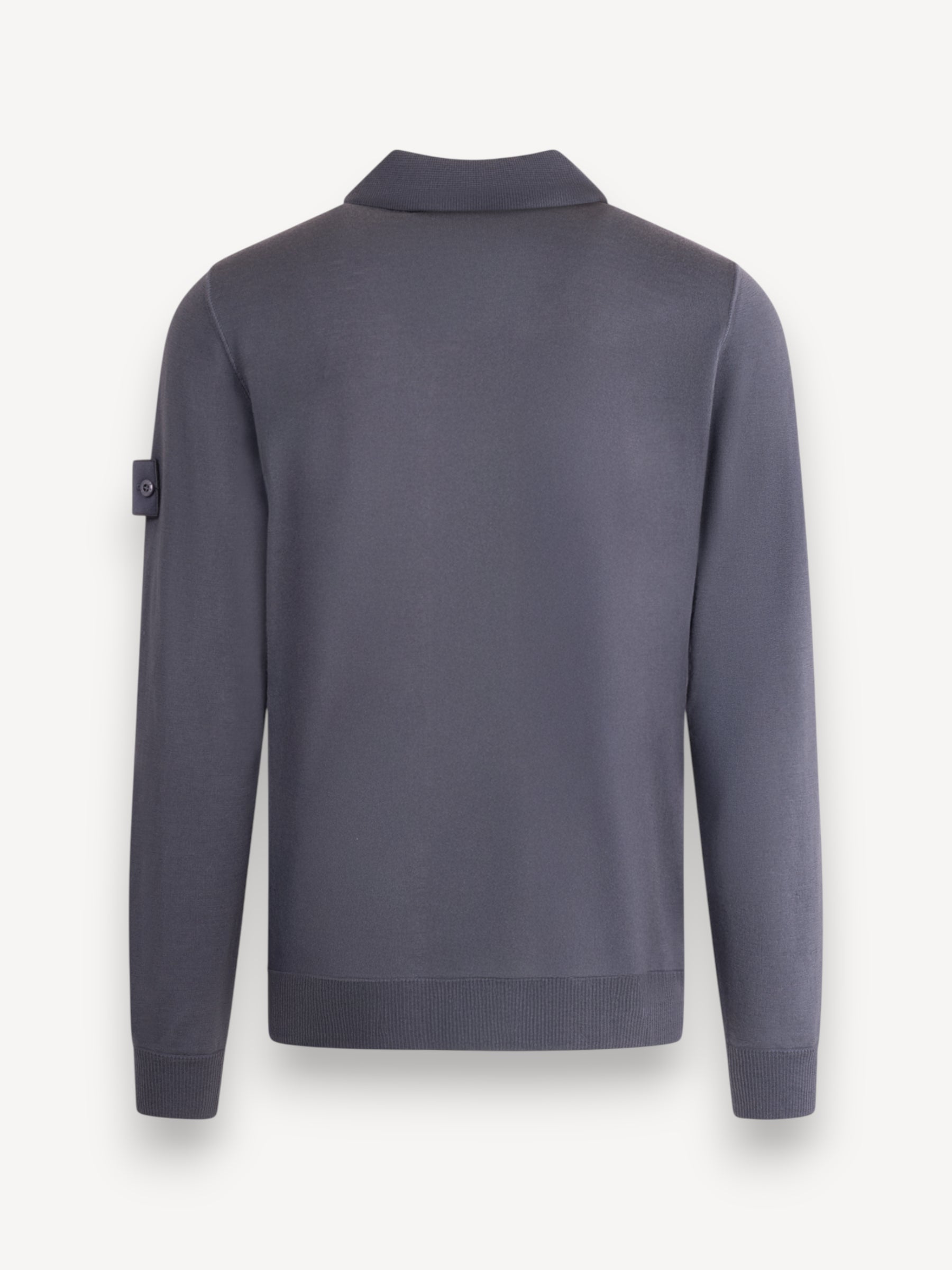 Ghost Piece Merino Polo - Slate Blue