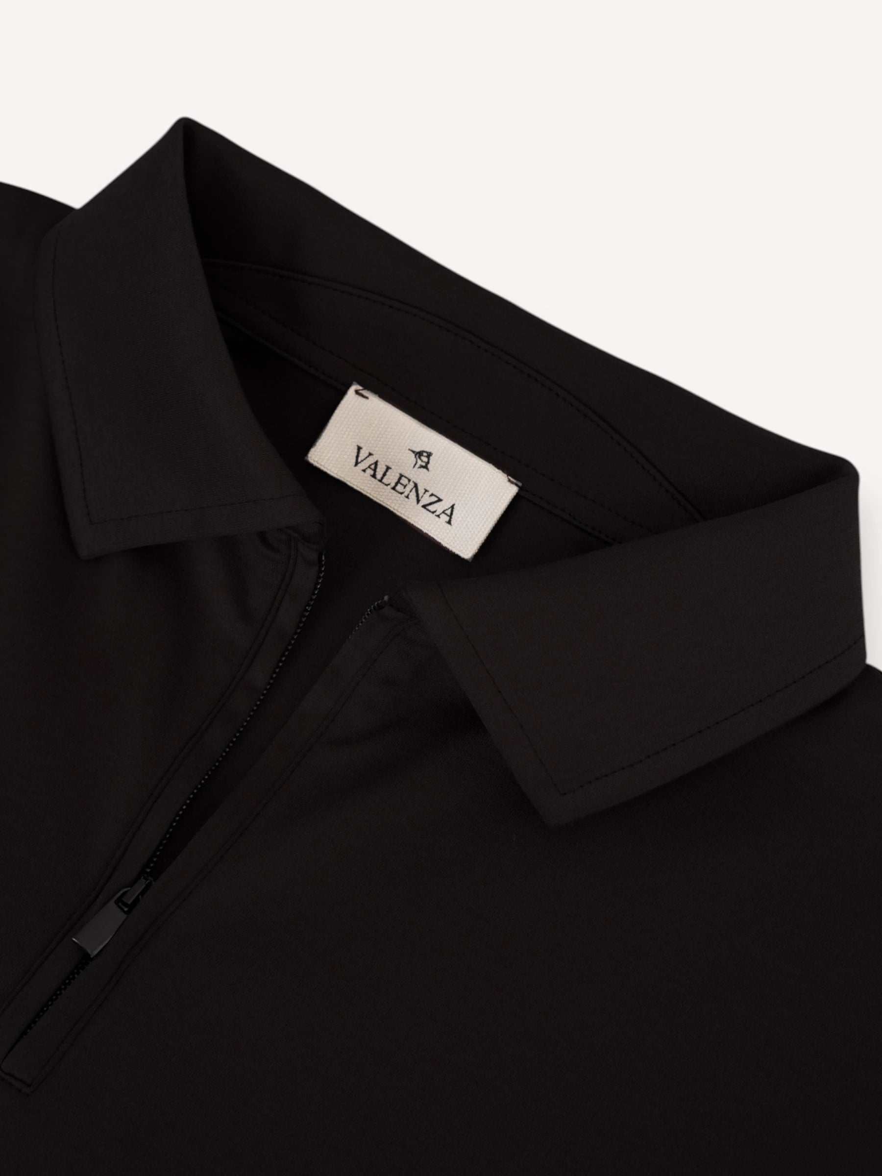 Interlock Supima Polo - Zwart