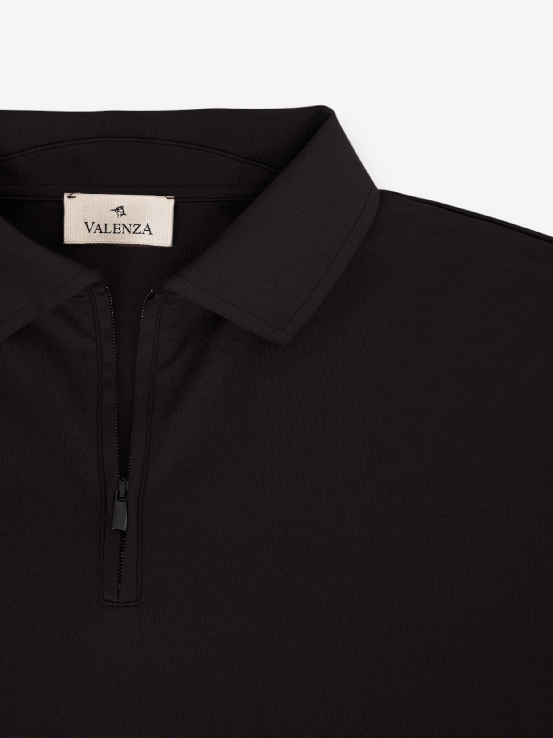 Interlock Supima Polo - Zwart