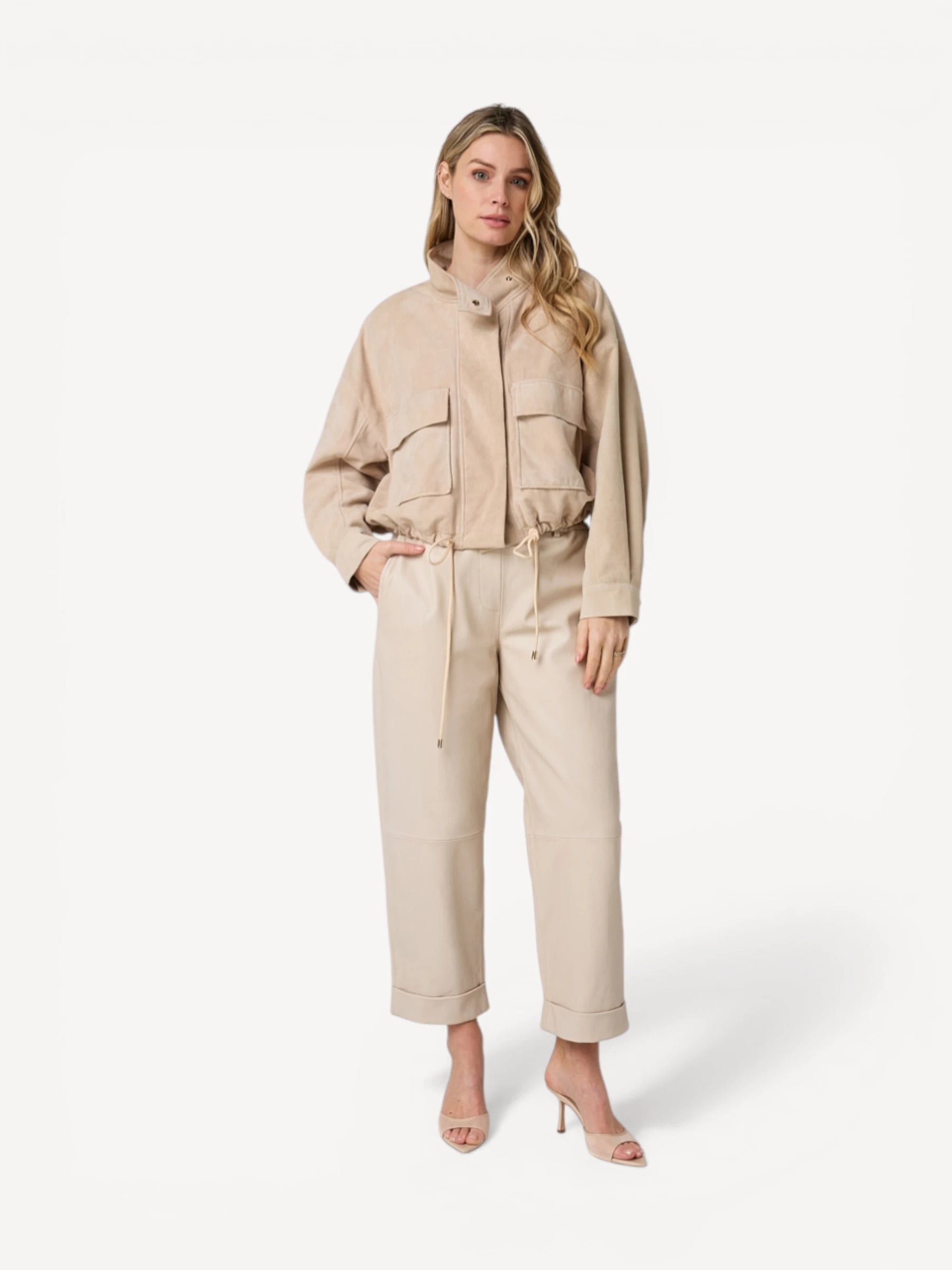 Jigo Suede Jacket - Ostra Beige