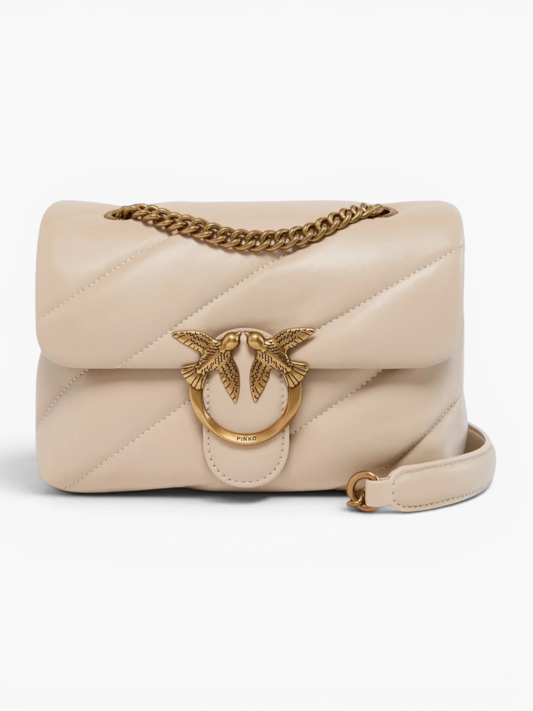 Pinko Love Mini Puff Bag - Beige
