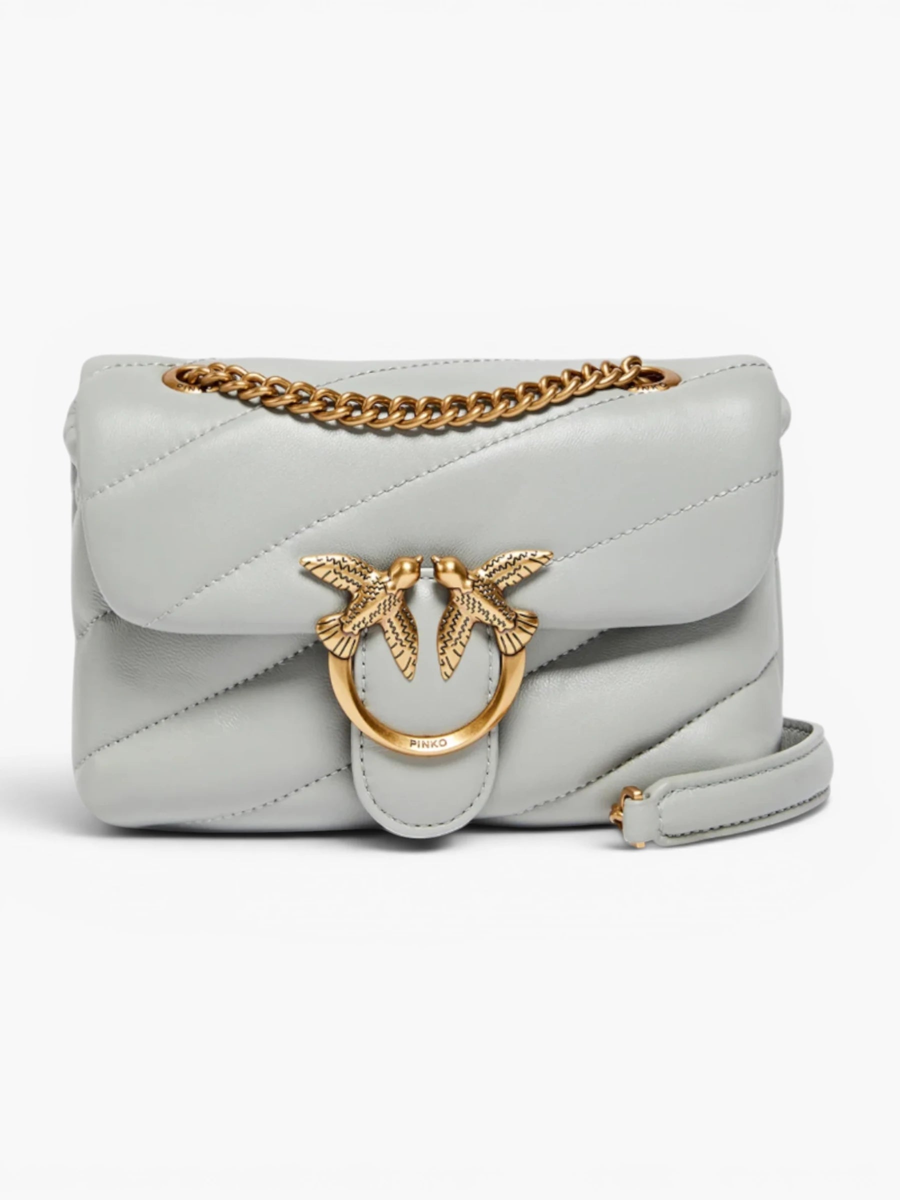 Pinko Love Baby Puff Bag - pearl grey