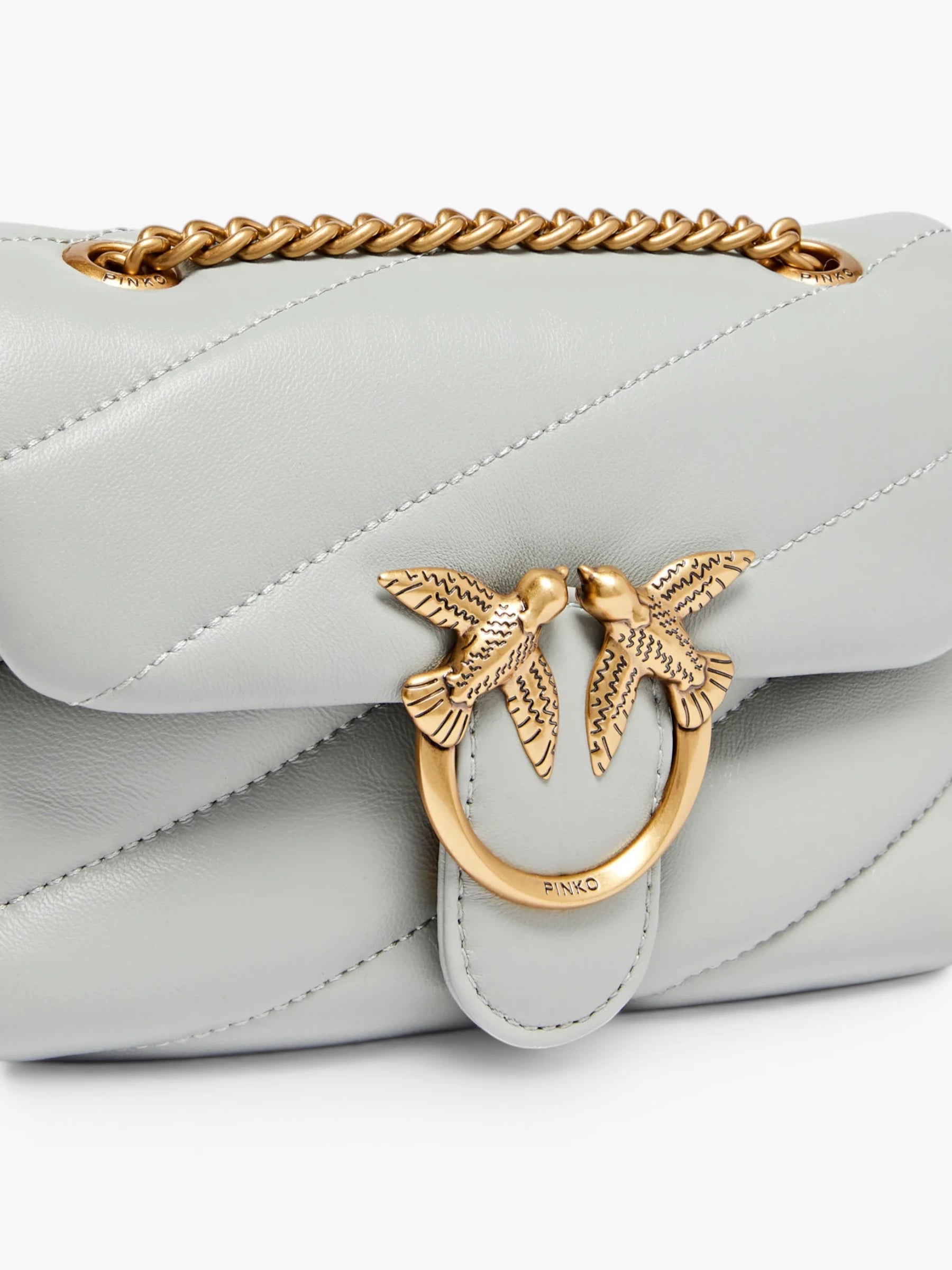 Pinko Love Baby Puff Bag - pearl grey