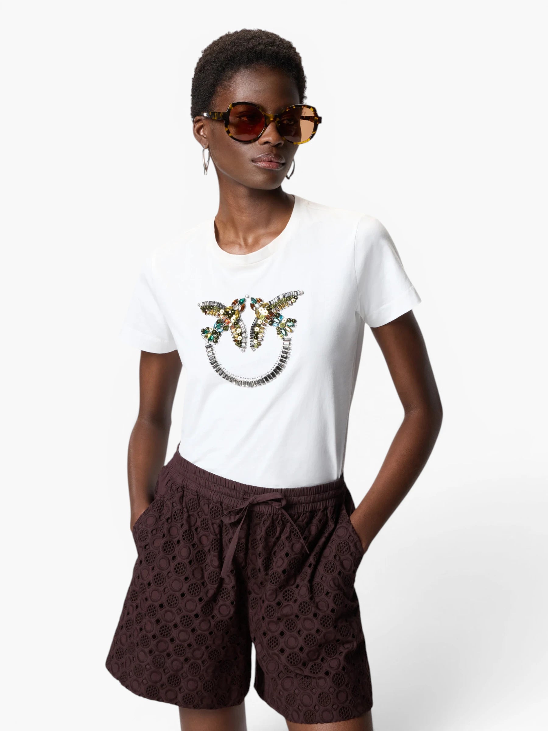 Pinko Maxi T-shirt - Wit