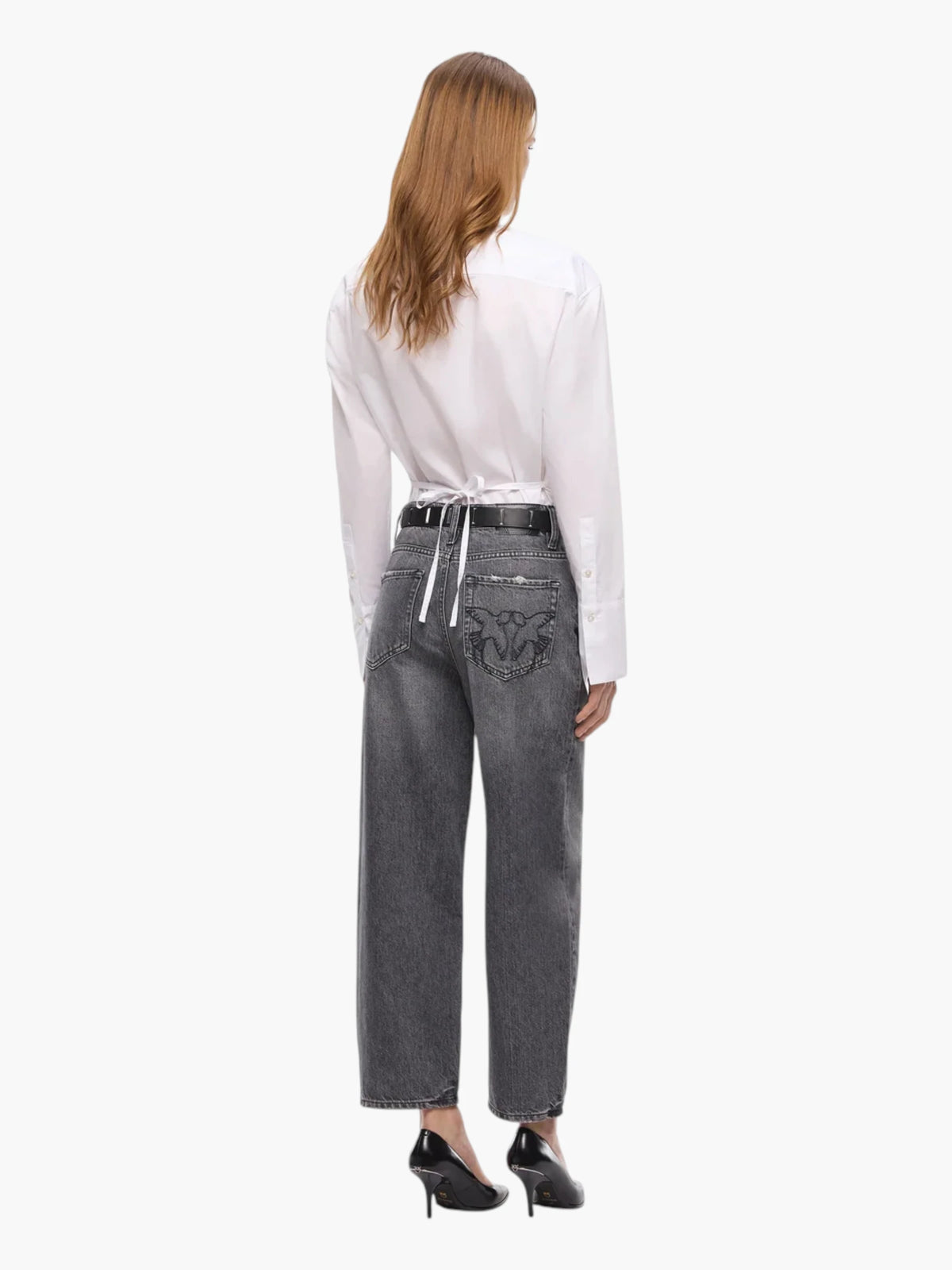 PINKO Estelle Egg Broek - Donkergrijs