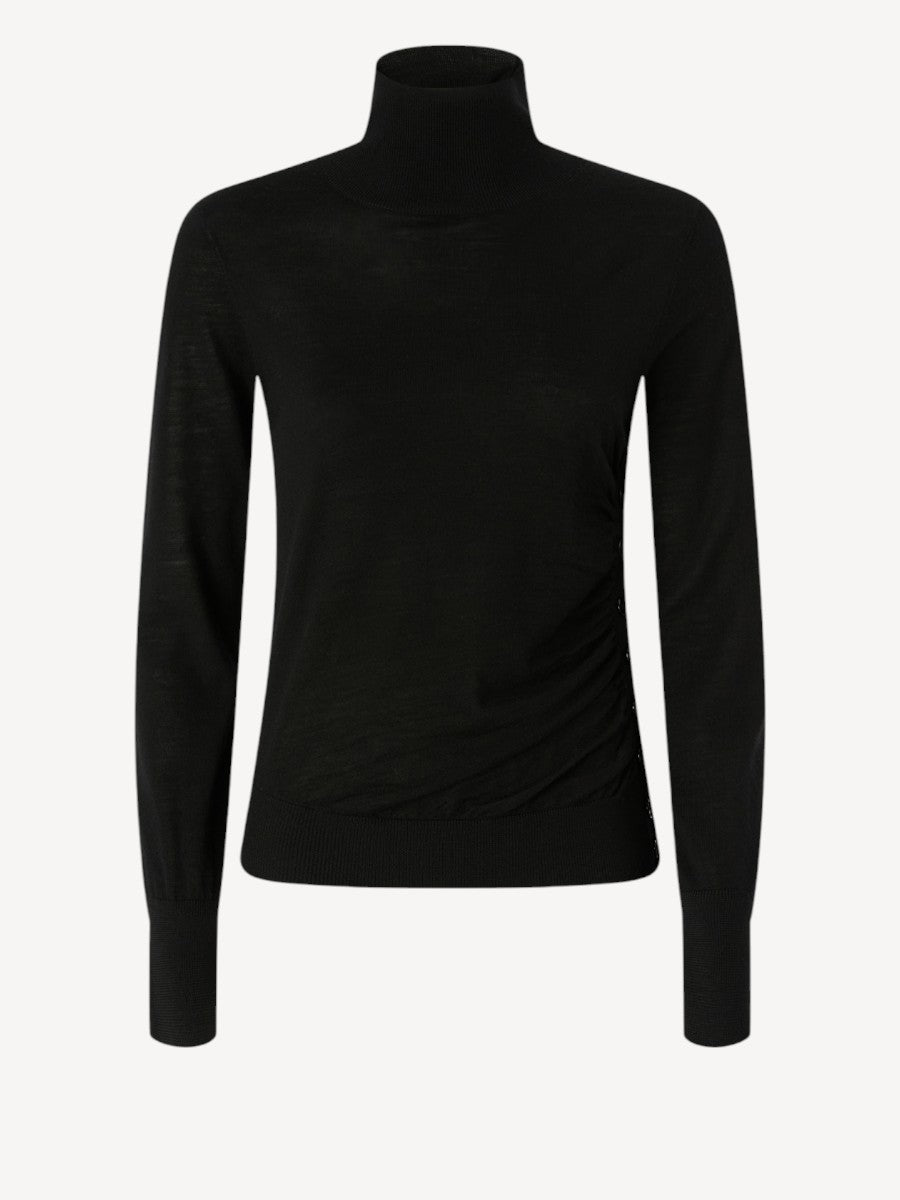 Turtleneck with Buttons - Black