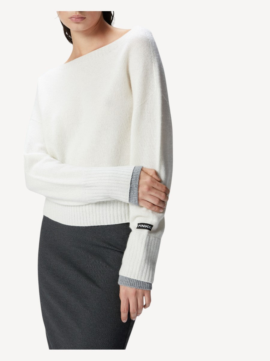 Wool Cashmere Sweater - White