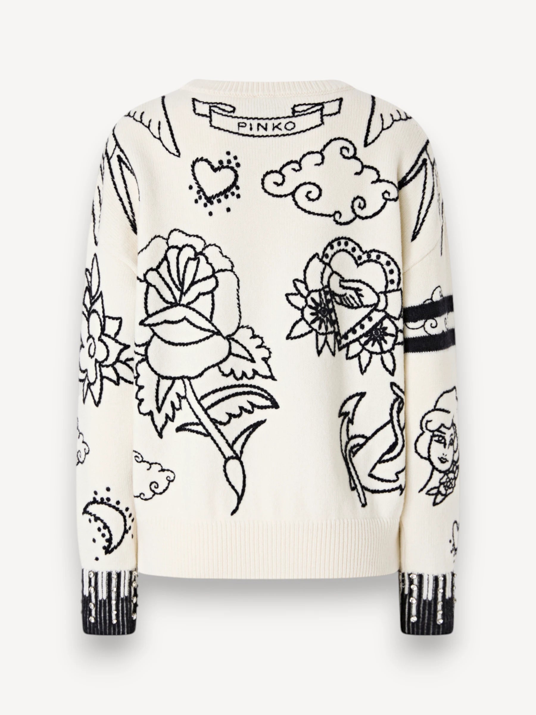 Patterned Sweater - Wit