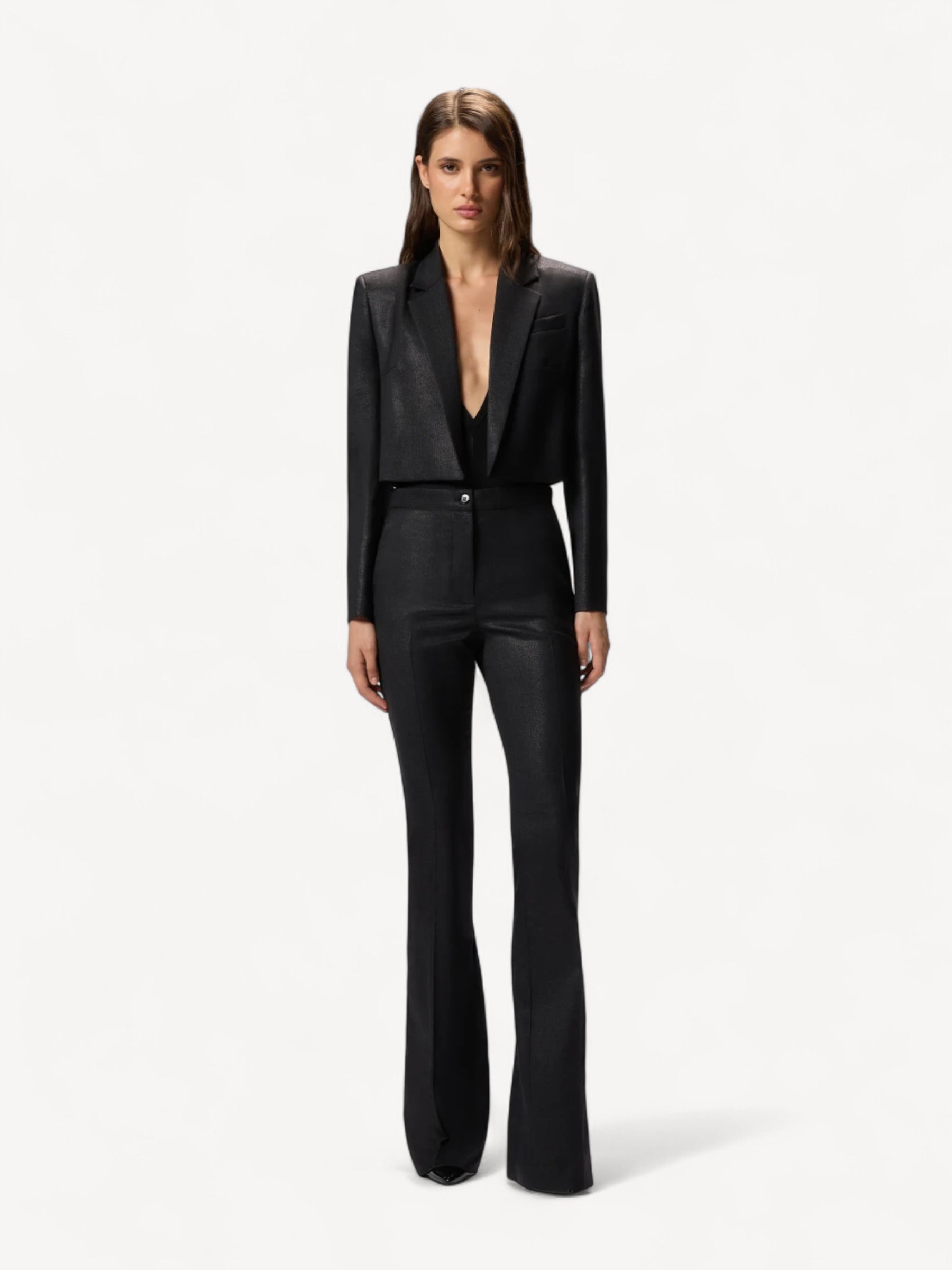 Pinstriped Spencer Jacket - Zwart