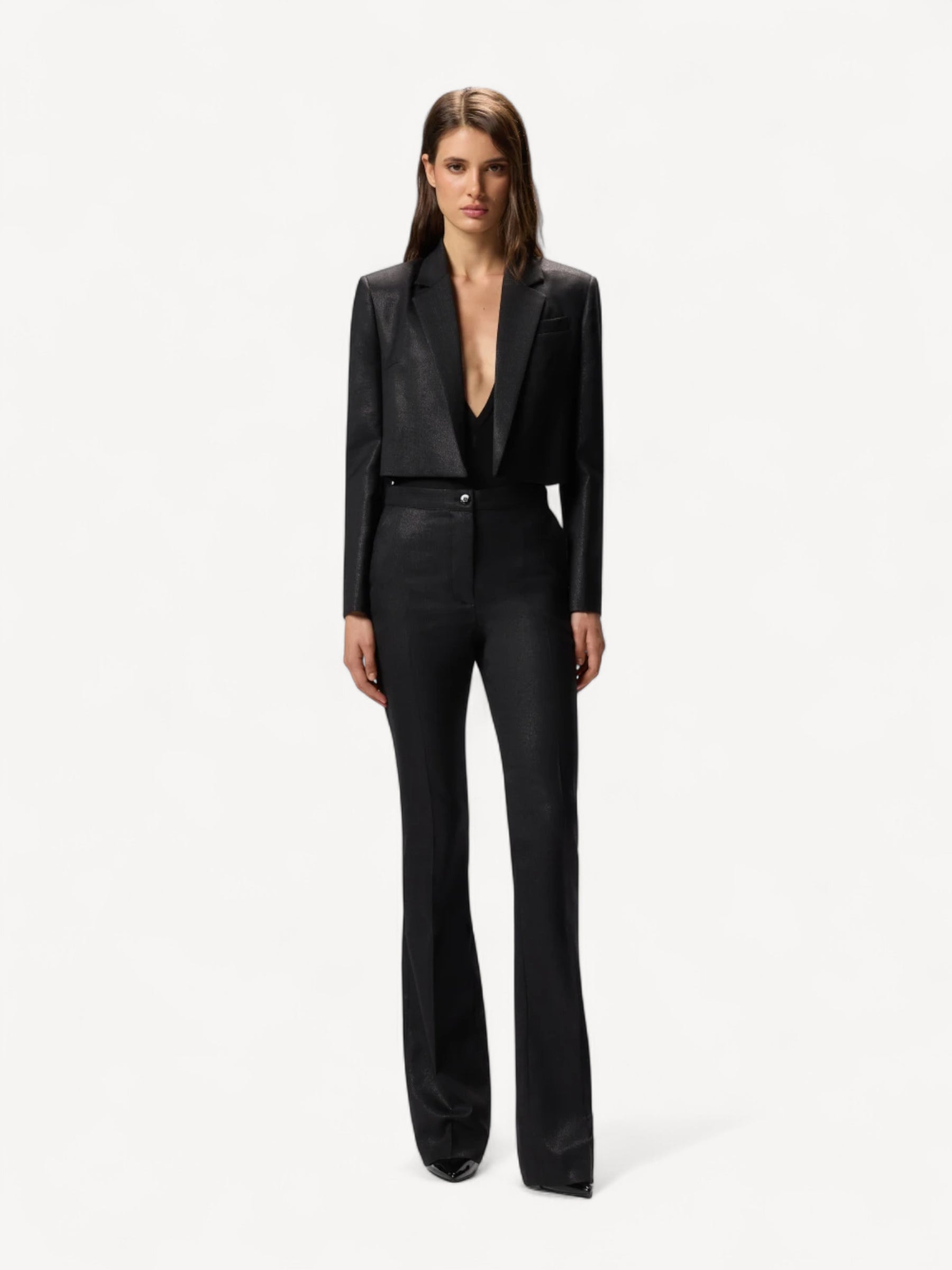 Pinstriped Trousers - Zwart