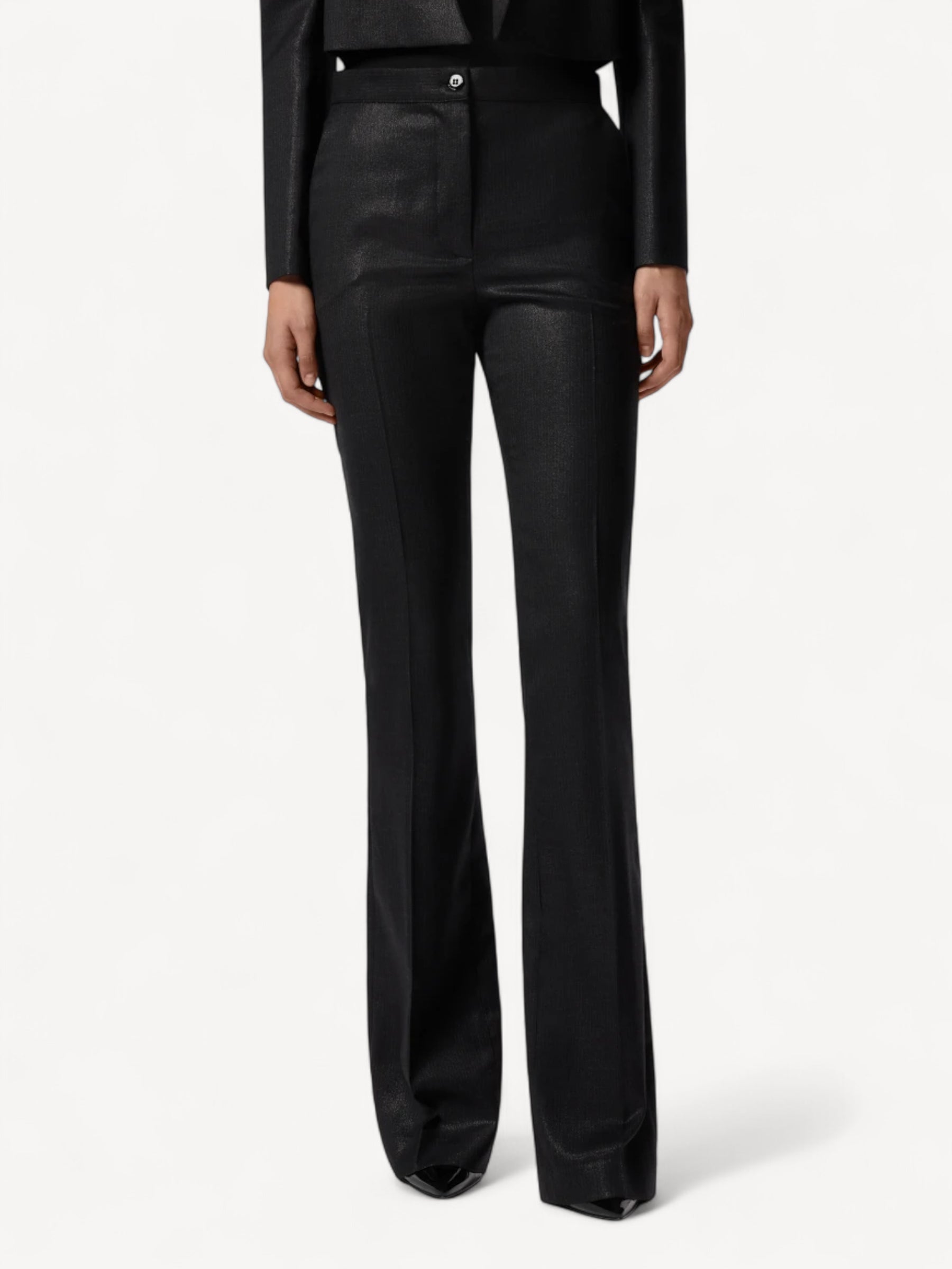 Pinstriped Trousers - Zwart