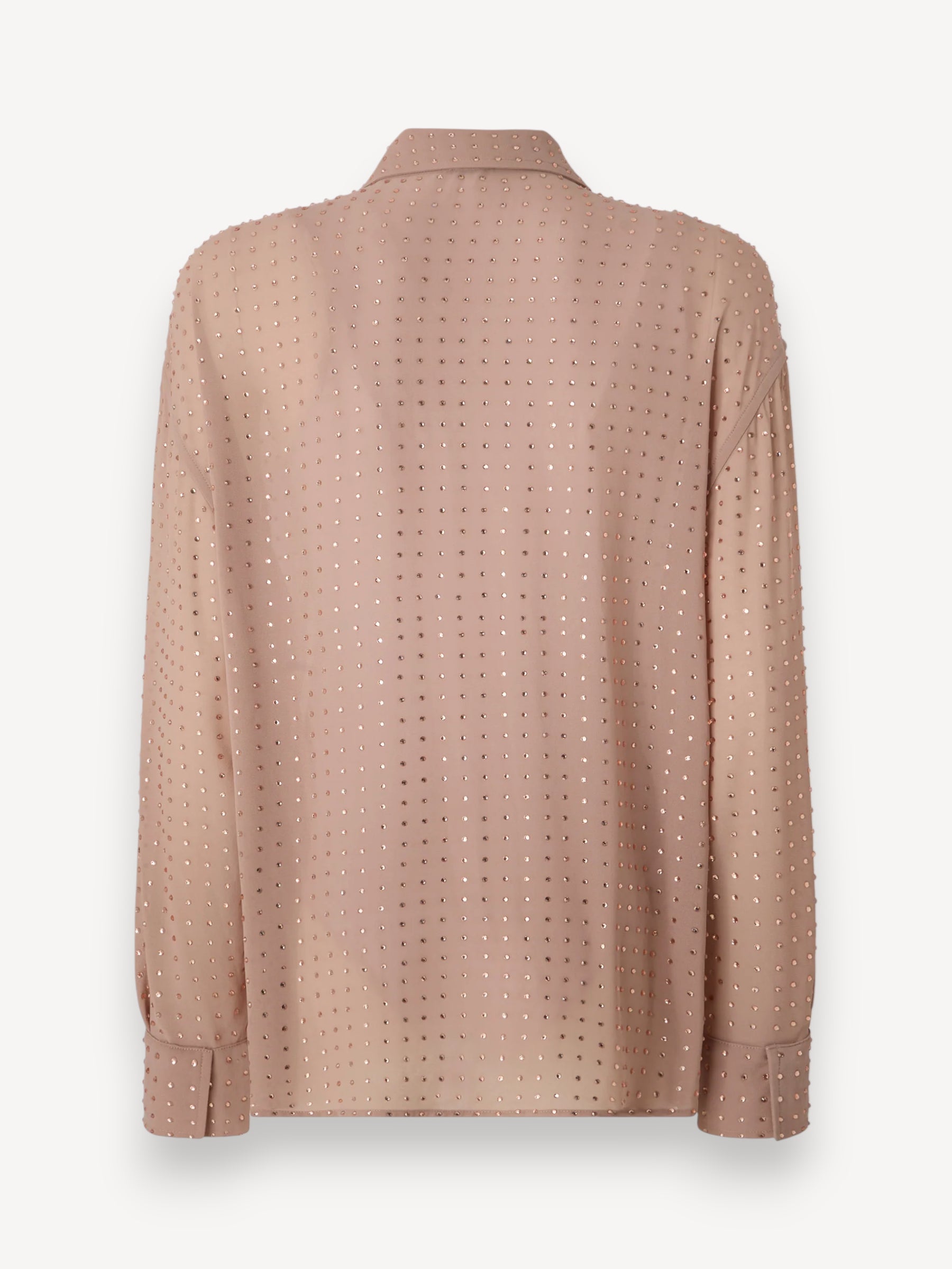 Rhinestoned Shirt - Dove Grey