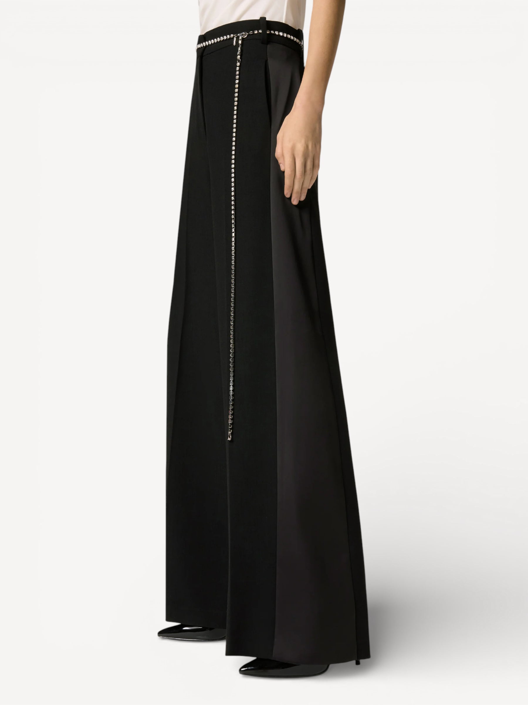 Pants with Belt - Black