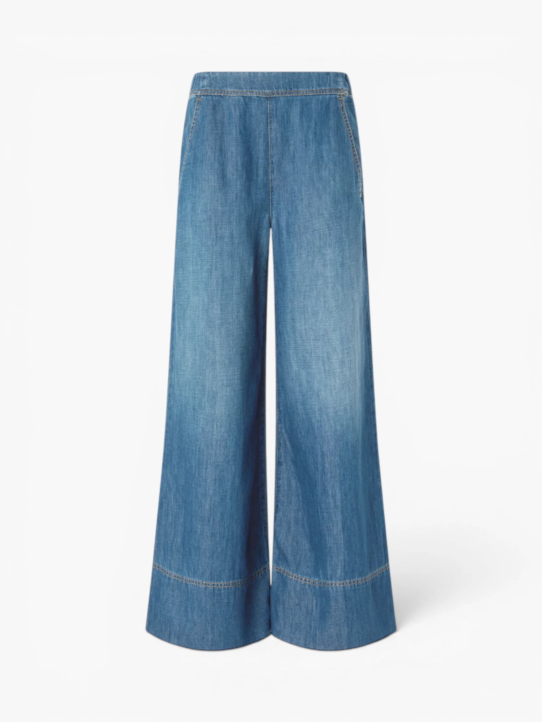 Wide-Leg Jeans - Deminblauw